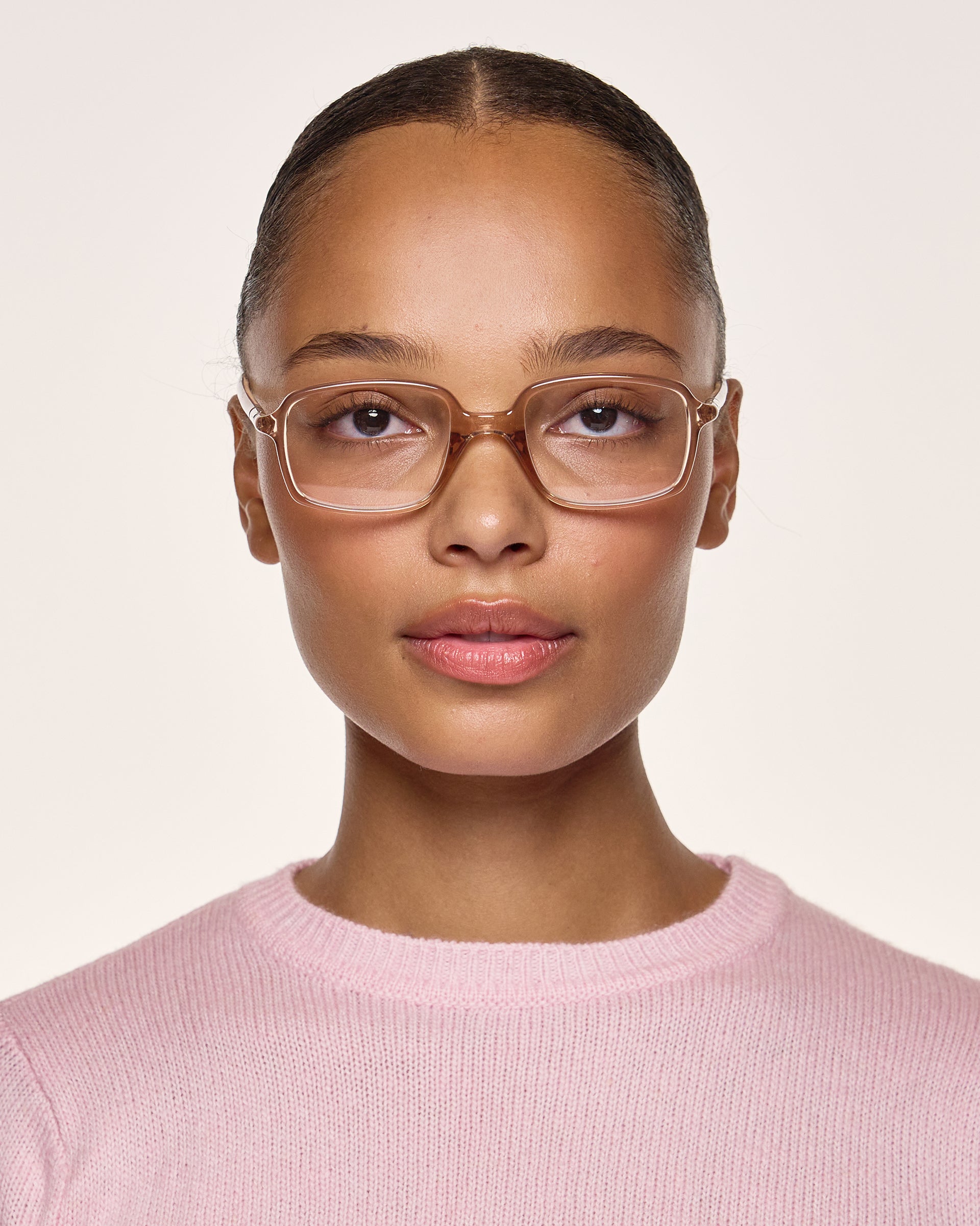 men Spencer Eyeglasses rectangle Pink recycled polyester