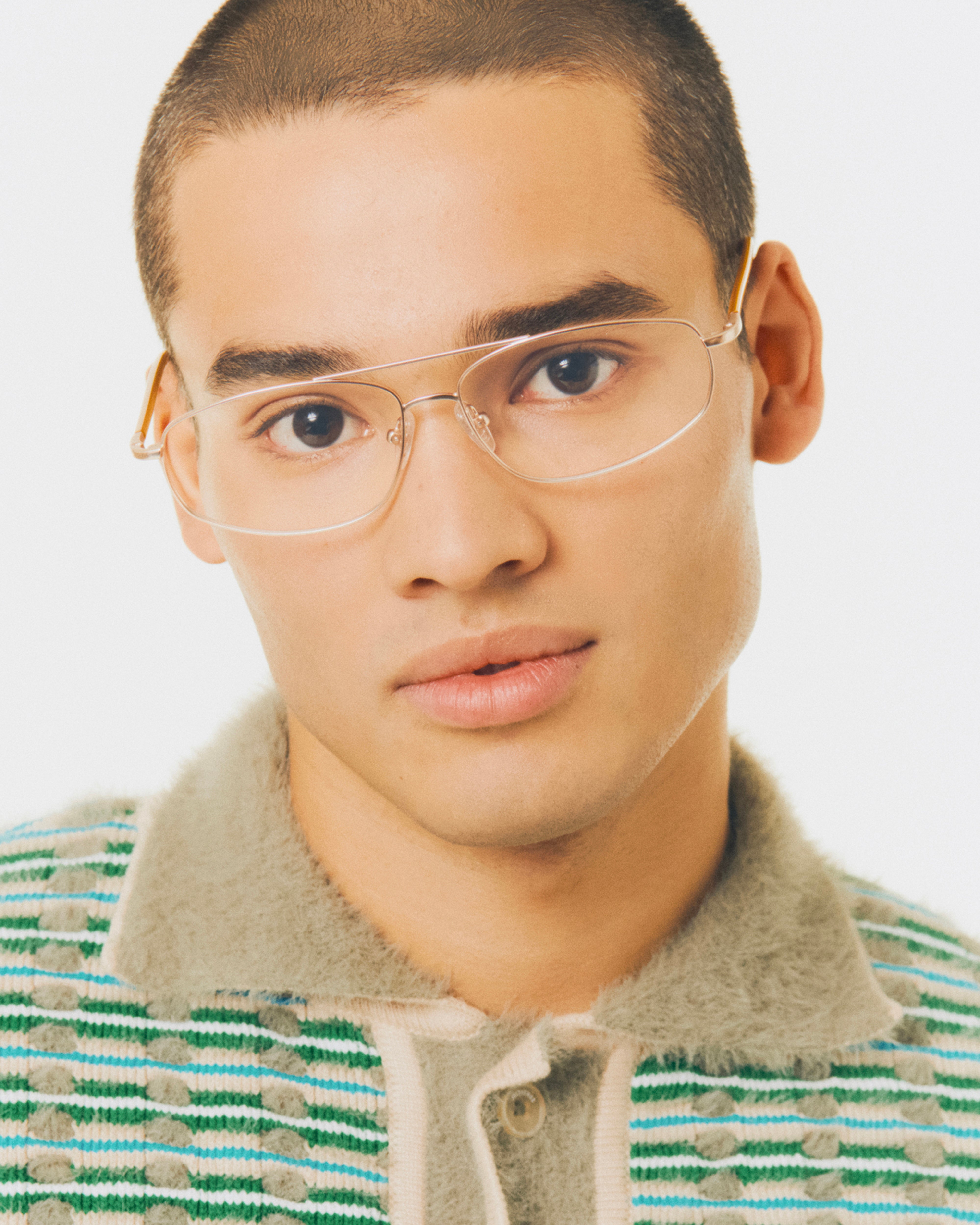 men Trent Eyeglasses oval gold metal