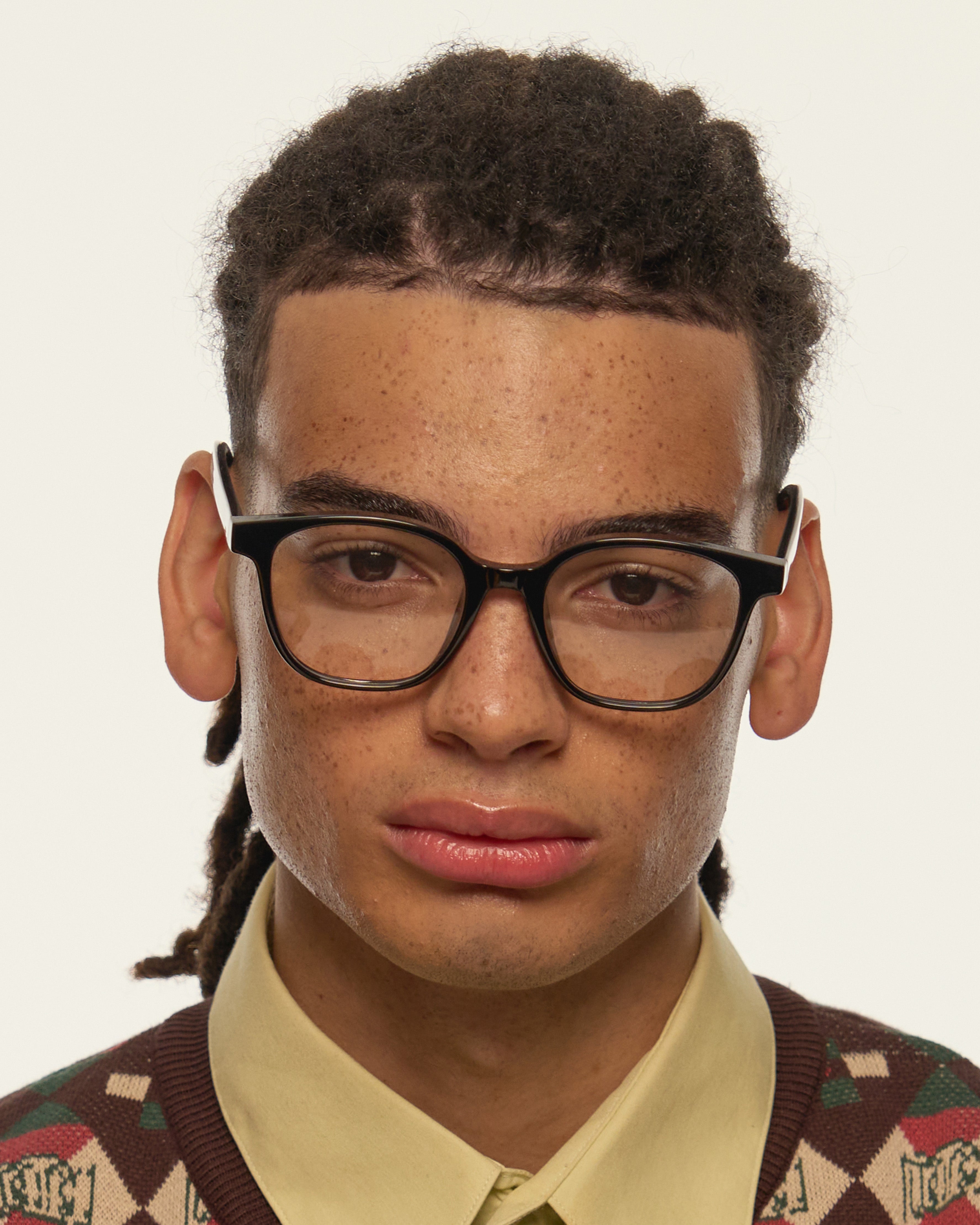 men Vance Eyeglasses Square Black plant-based plastic