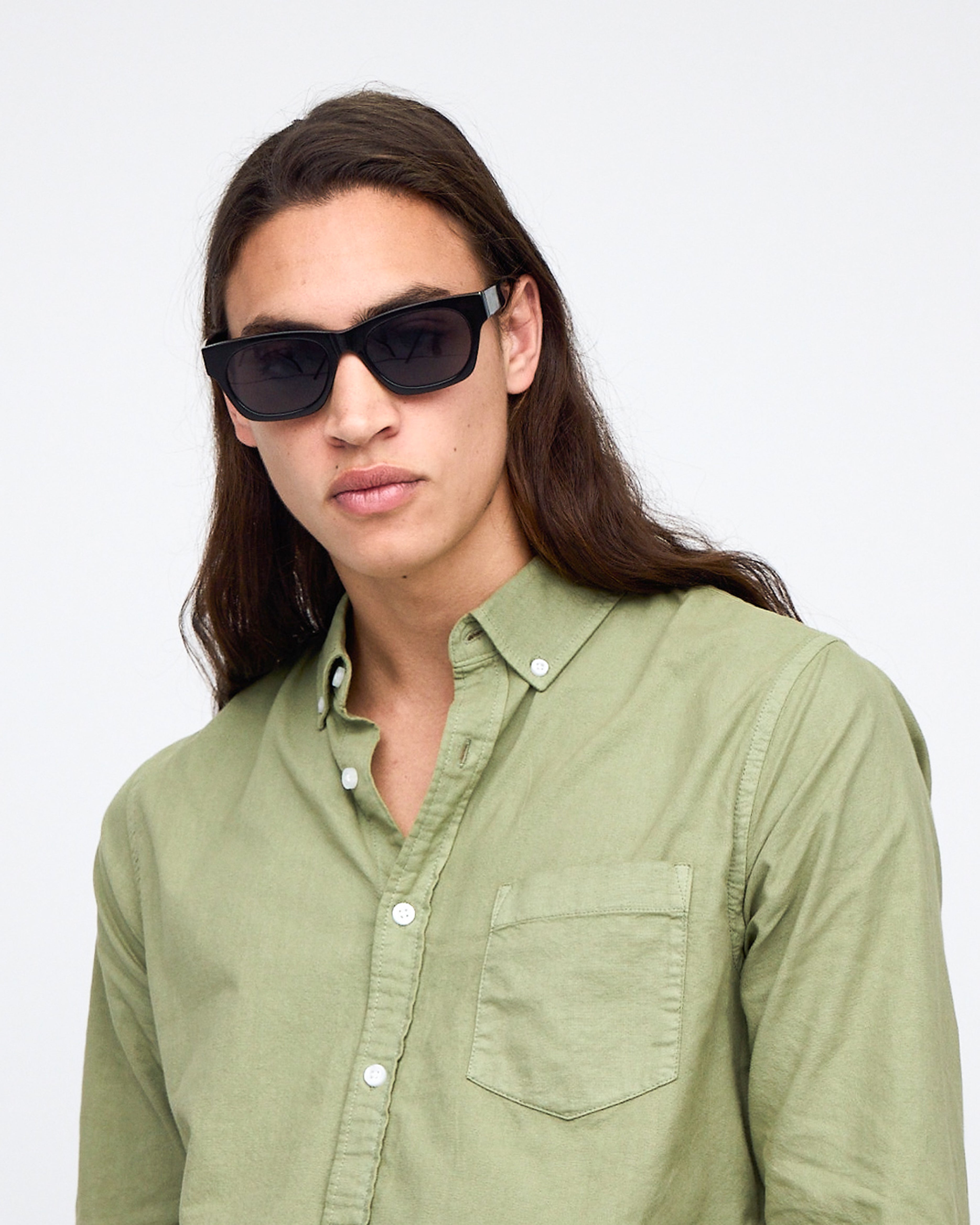 men Wolf Sunglasses square Black recycled polyester