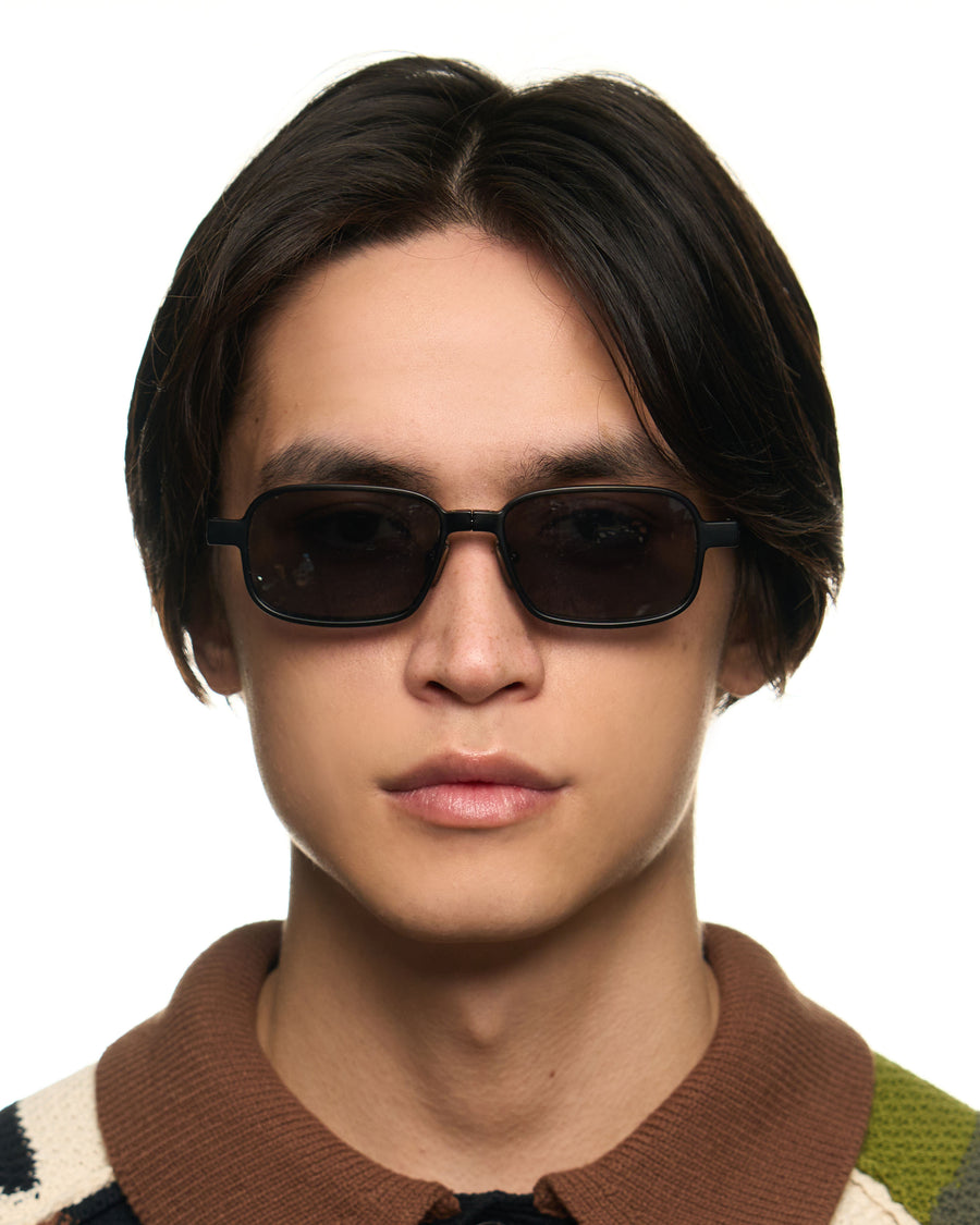 men Viggo Clip-On Lenses Sunglasses pilot black metal mobile full image