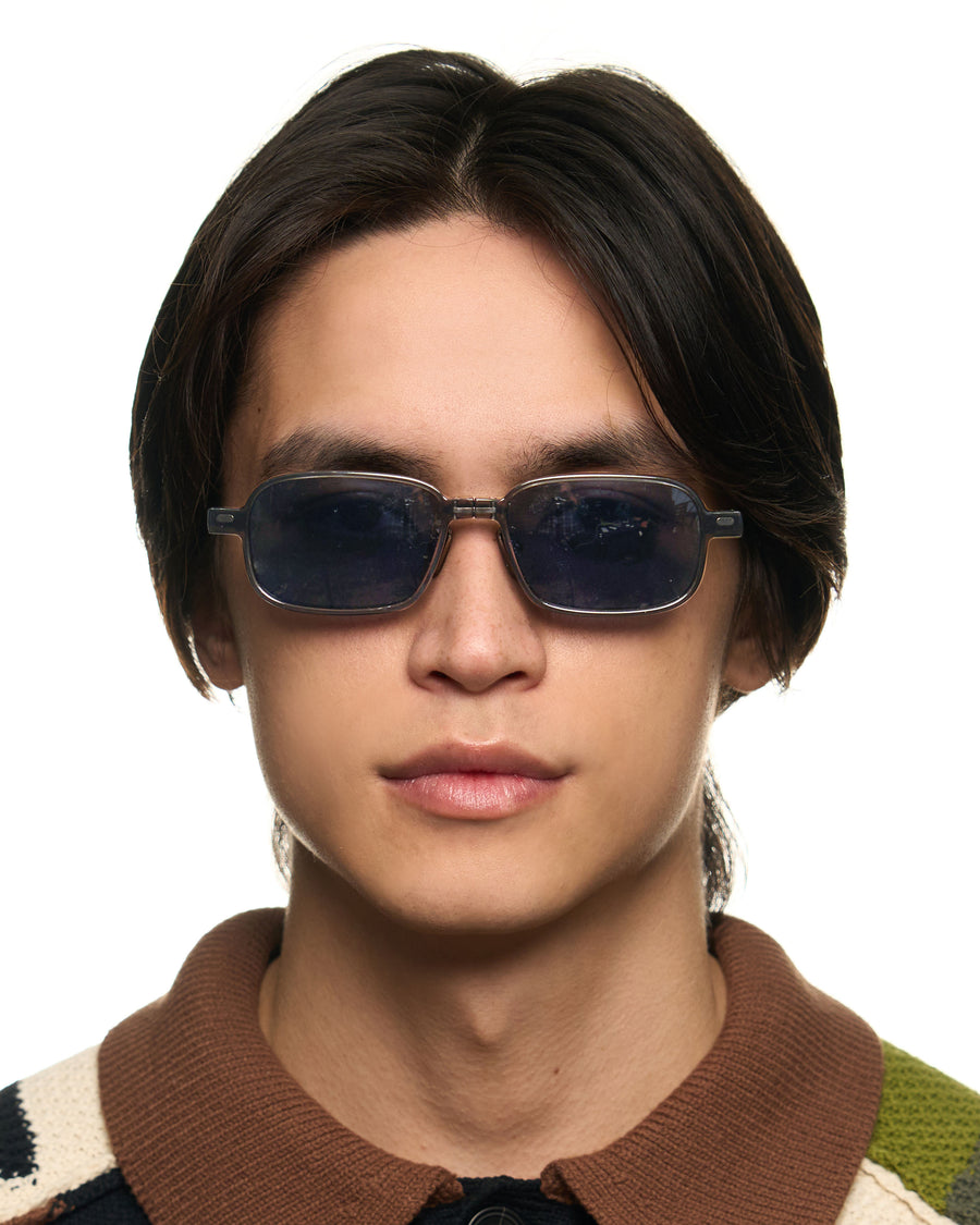 men Viggo Clip-On Lenses Sunglasses pilot blue metal mobile full image