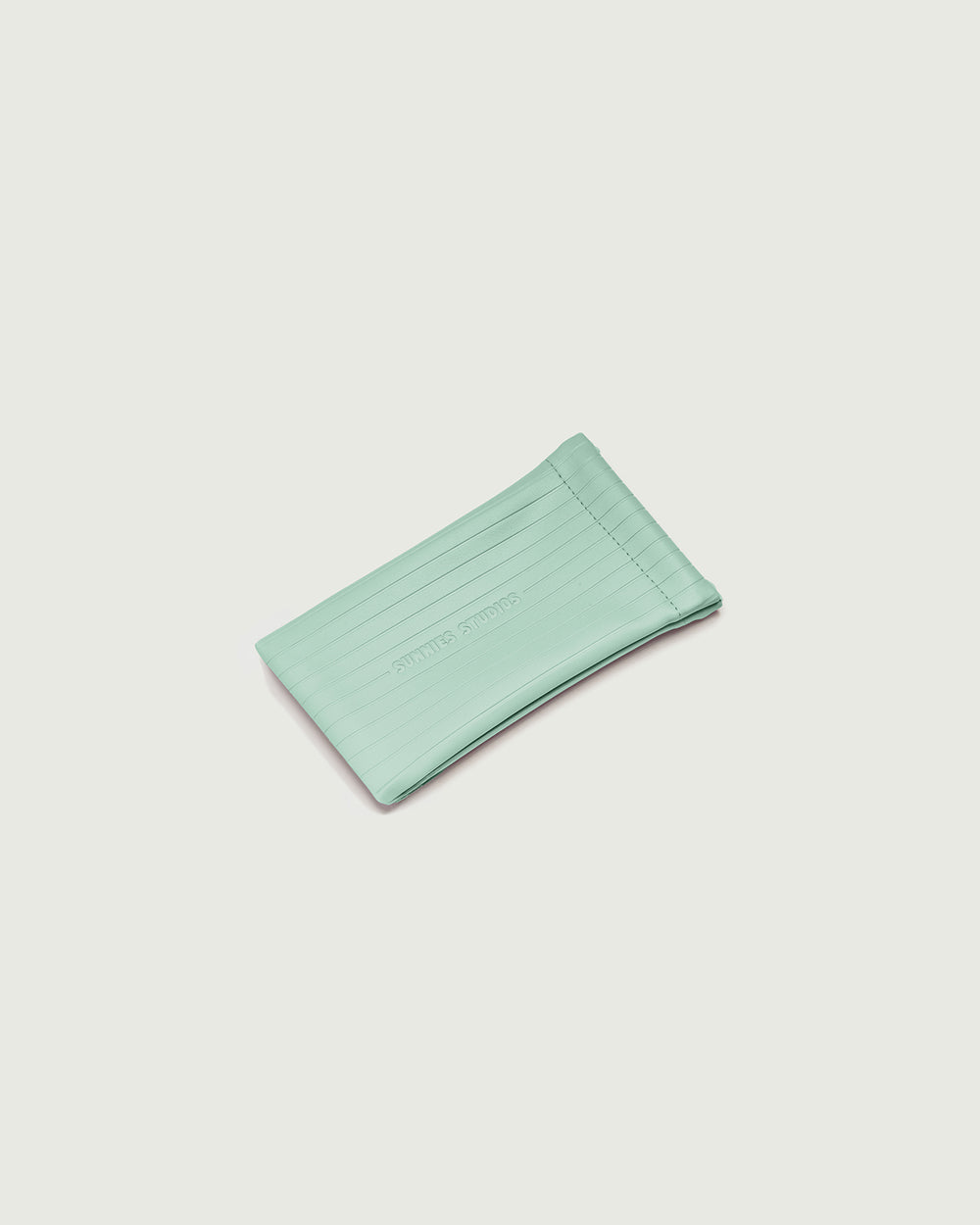 Wisp::Ribbed Sac Eyewear case blue  front diagonal