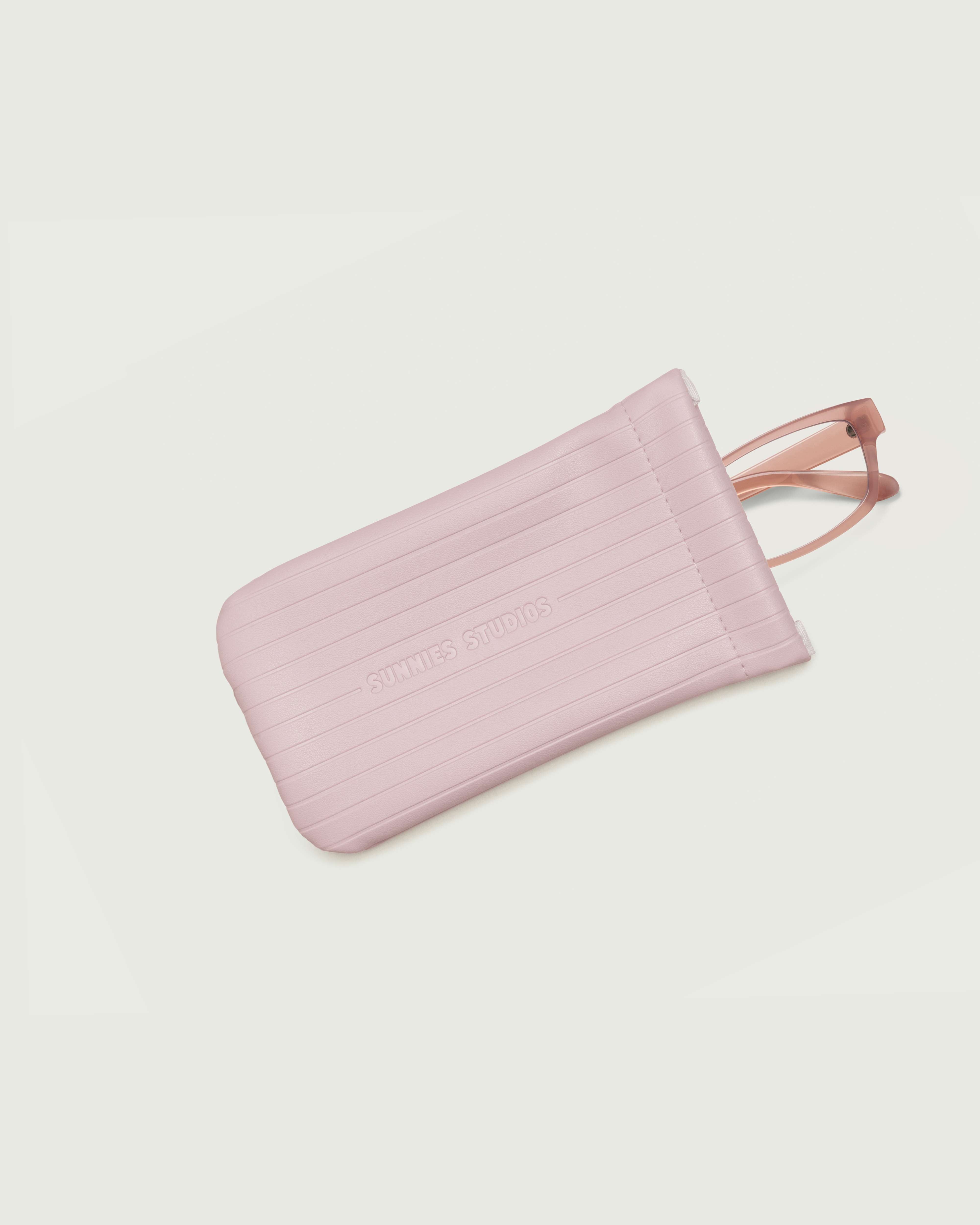 Ribbed Sac Eyewear case pink