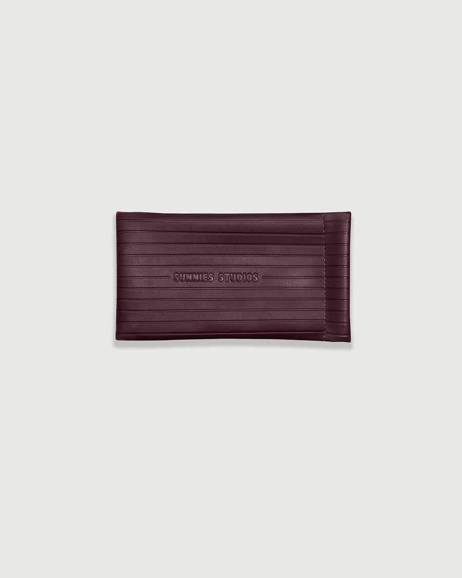 Ribbed Sac Eyewear case maroon  front