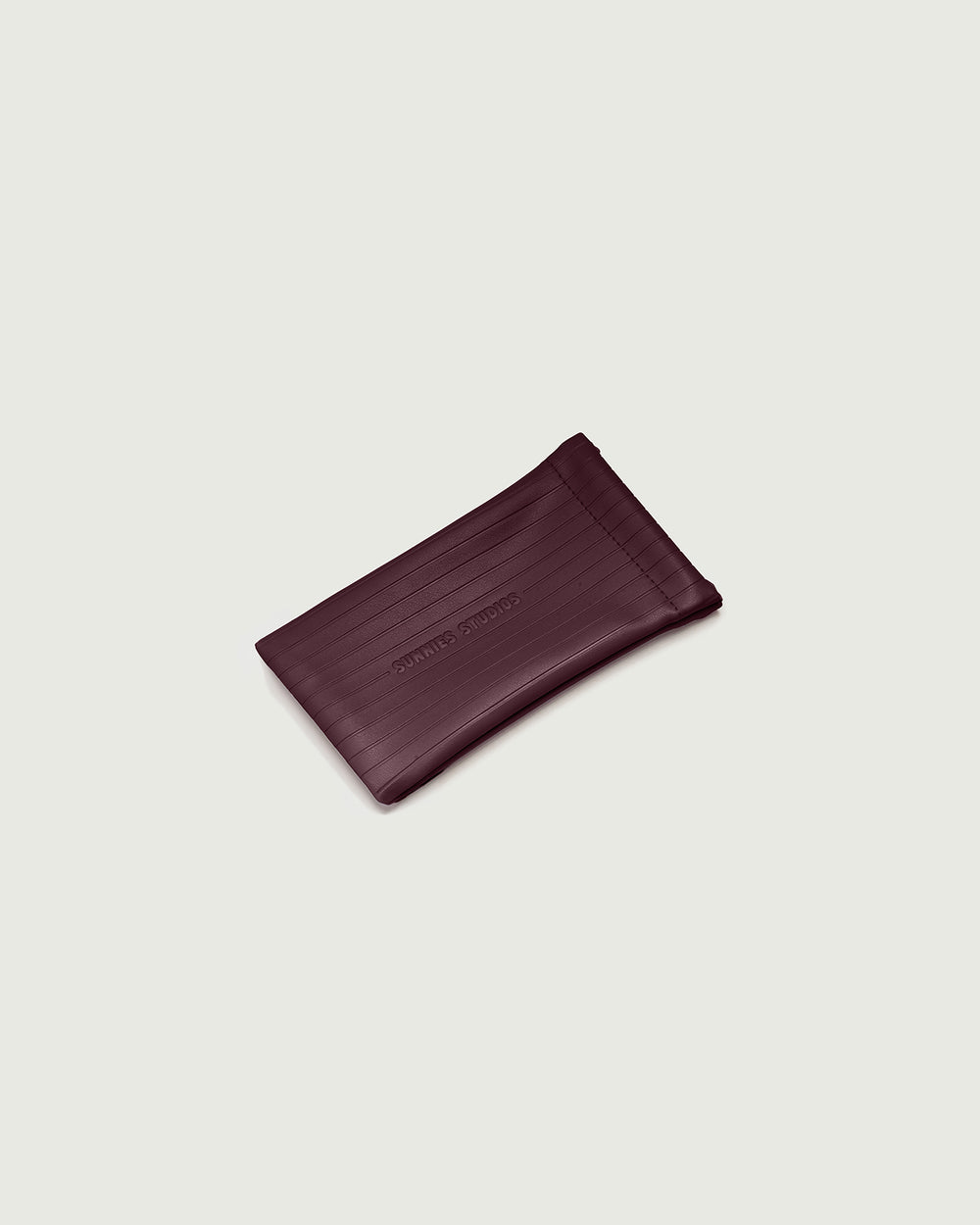 Robin::Ribbed Sac Eyewear case maroon  front diagonal