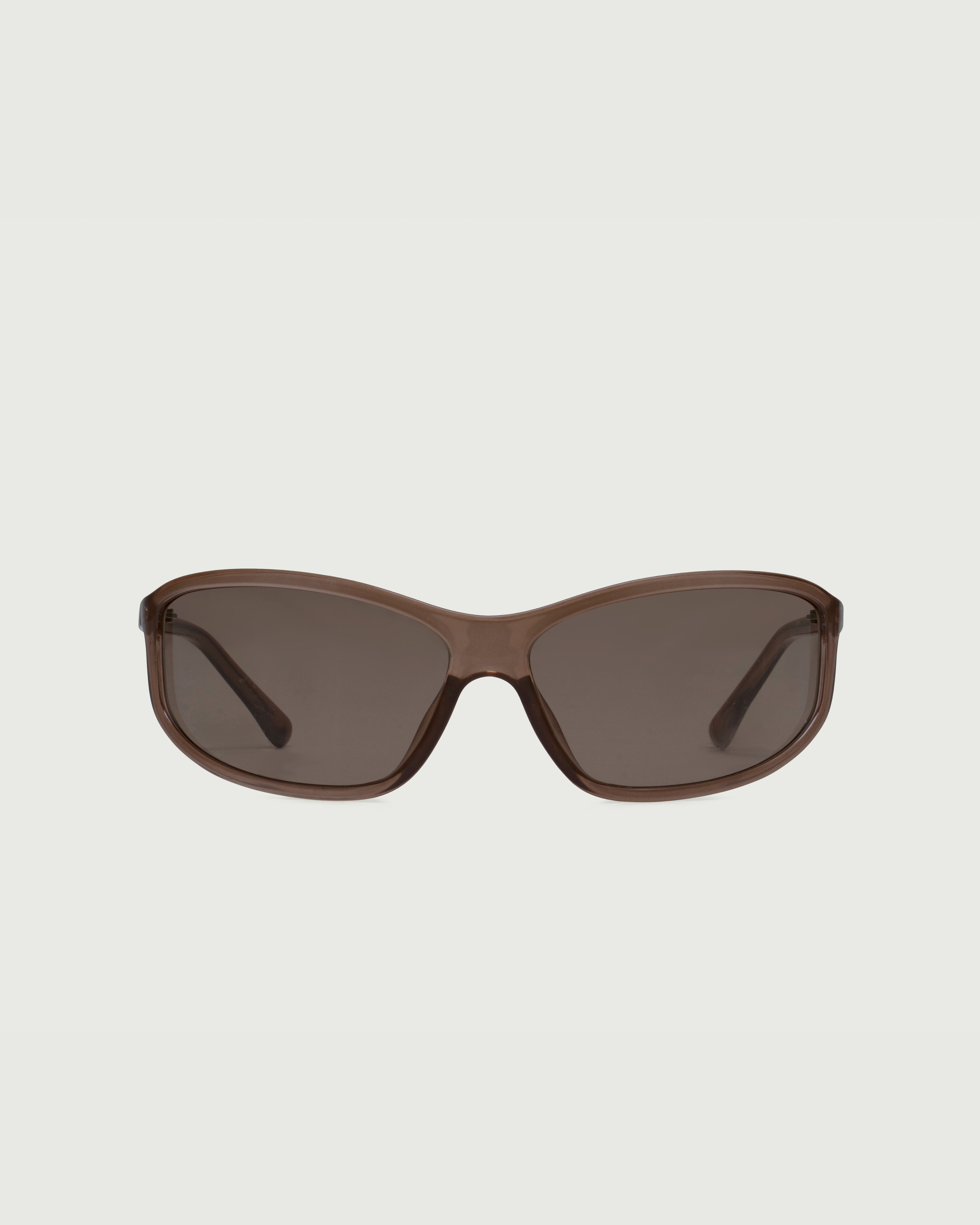 Molasses::Div Sunglasses Rectangle Brown recycled polyester front