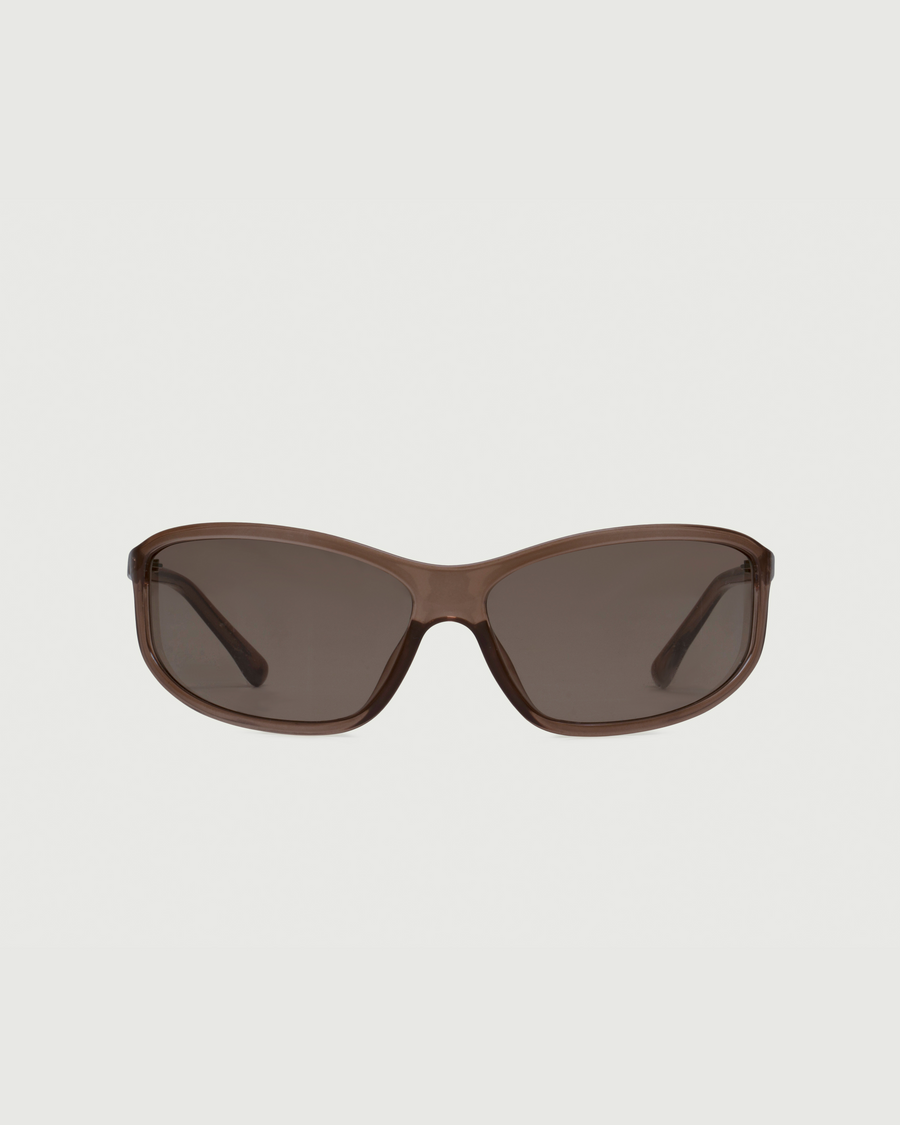 Div Sunglasses Rectangle Brown recycled polyester front