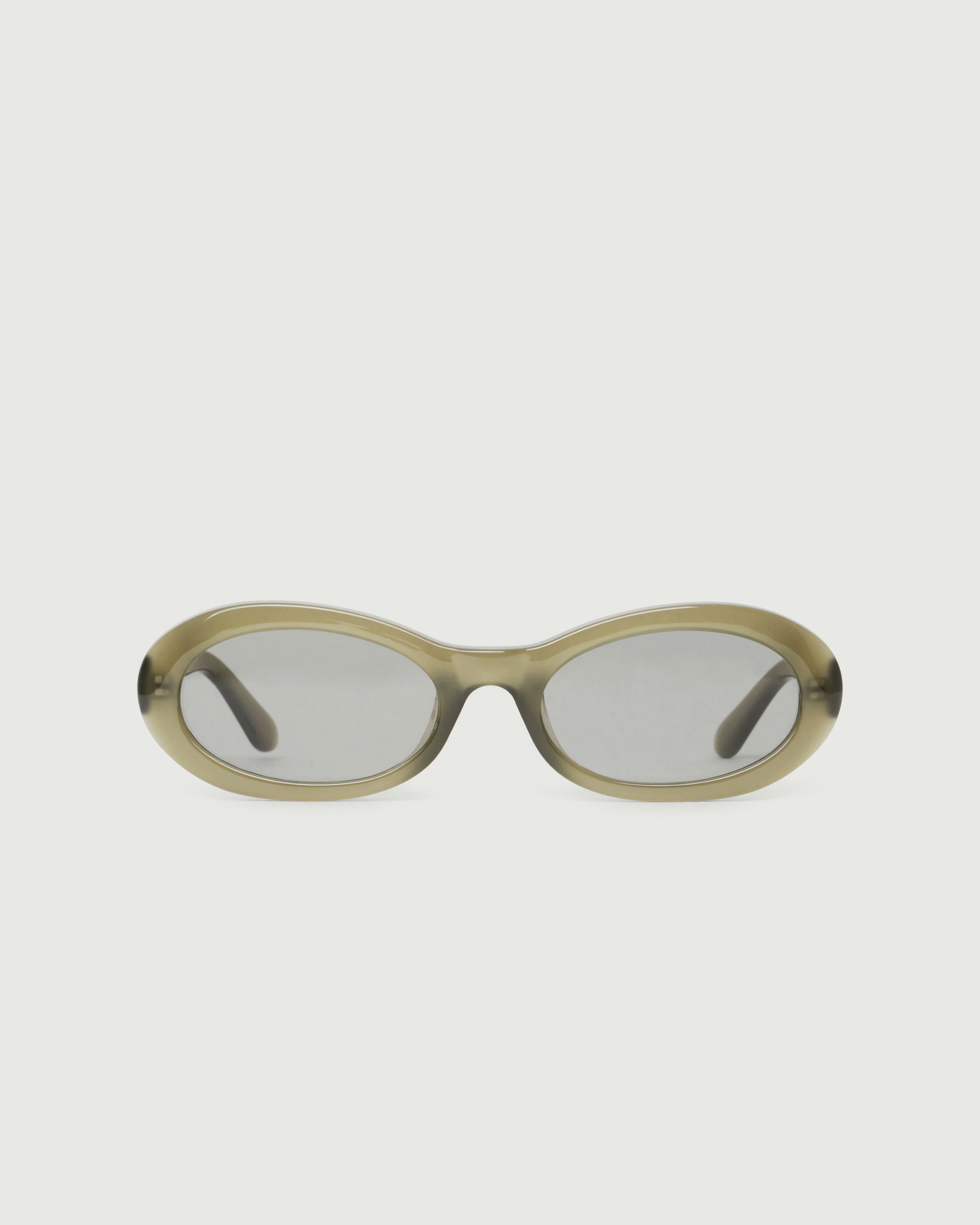 Moss::Mina Sunglasses oval Green recycled polyester front