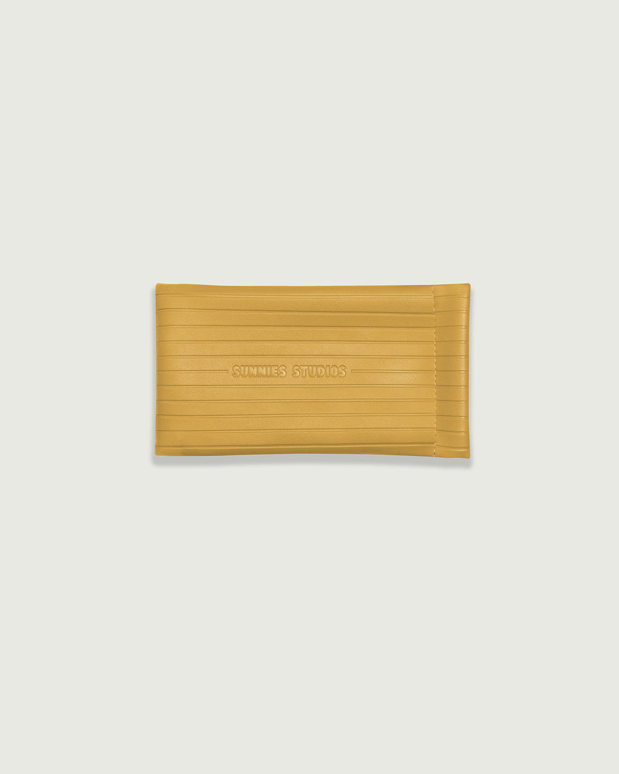 Ribbed Sac Eyewear case yellow  front