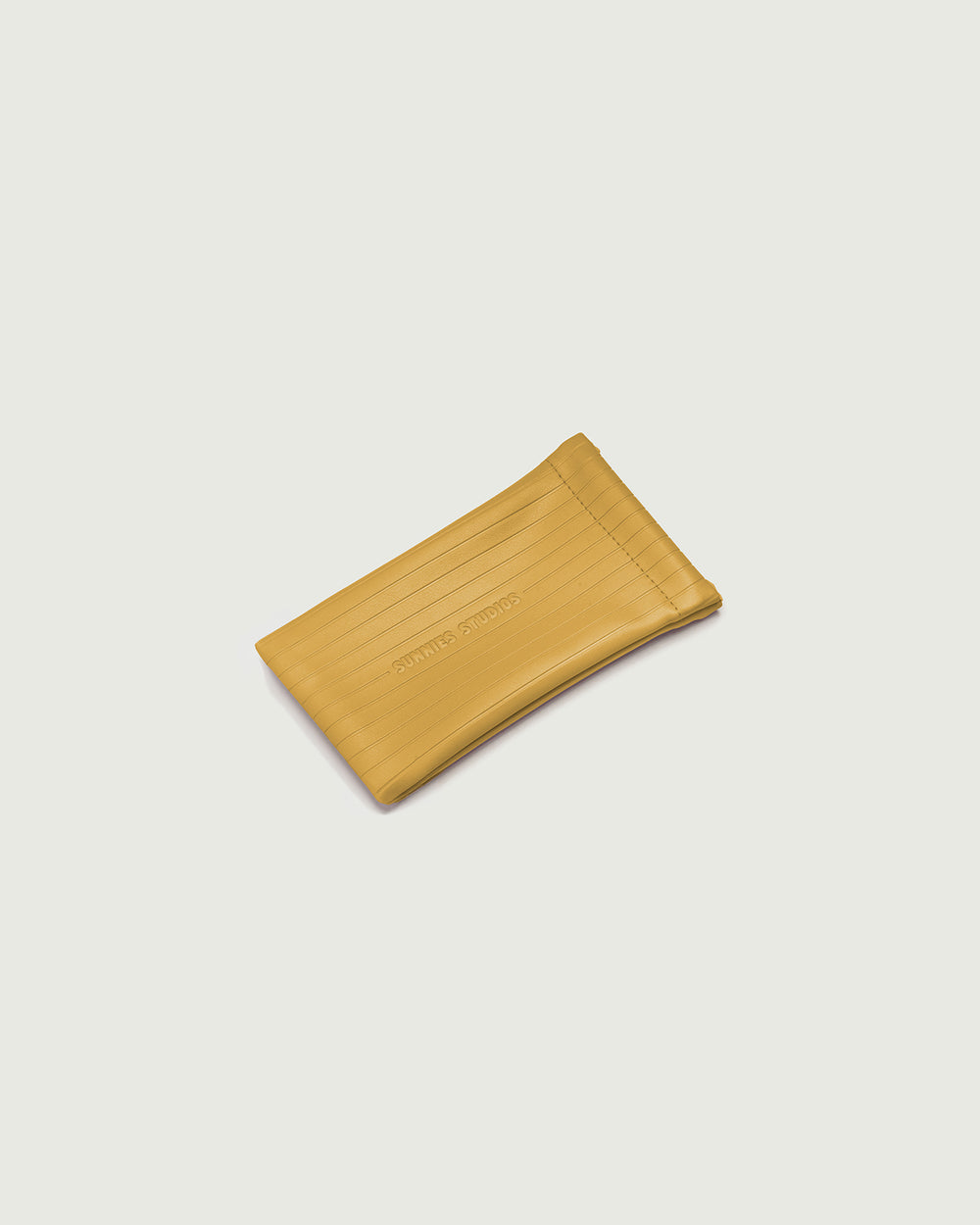 Daffodil::Ribbed Sac Eyewear case yellow  front diagonal