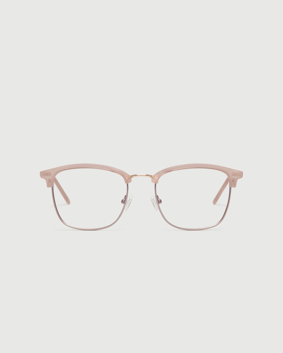 Nash Eyeglasses browline nude plastic front