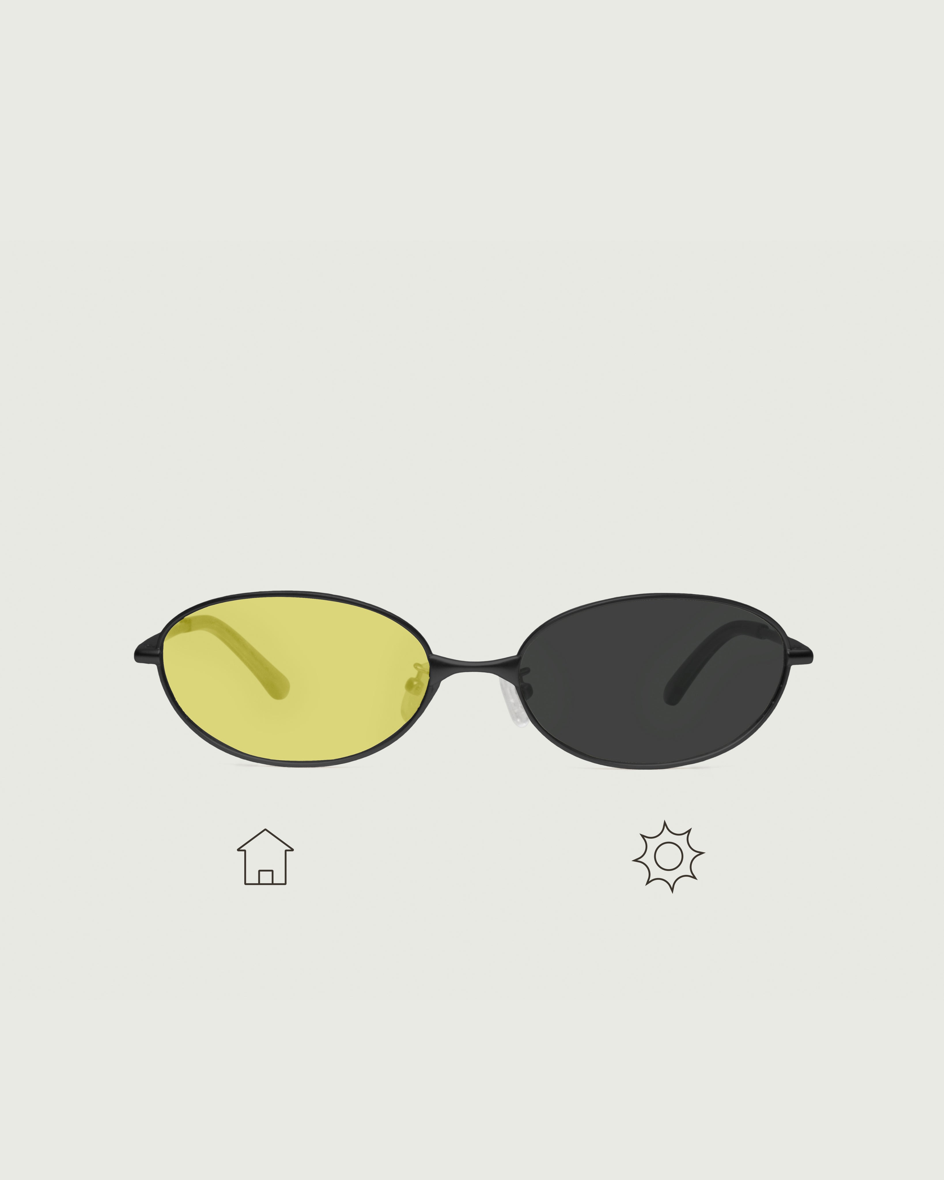 Bumblebee Adaptive::Nia Anti-Radiation Glasses Cateye Black metal front