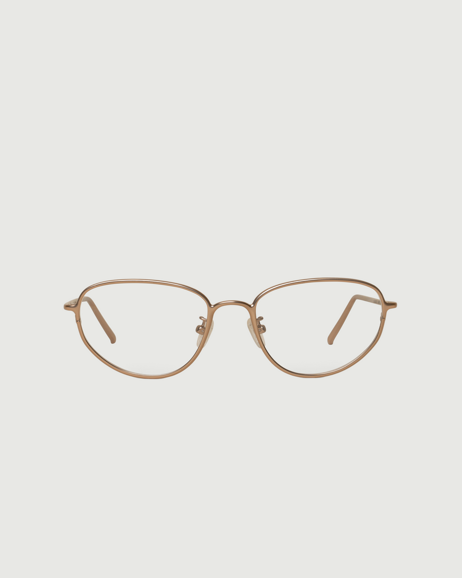 Suki Eyeglasses cateye Brown metal front