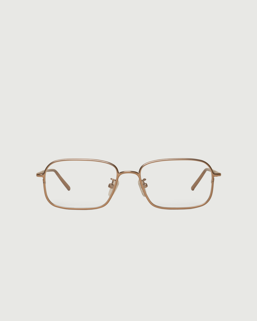 Nickel::Toma Eyeglasses rectangle Brown metal front