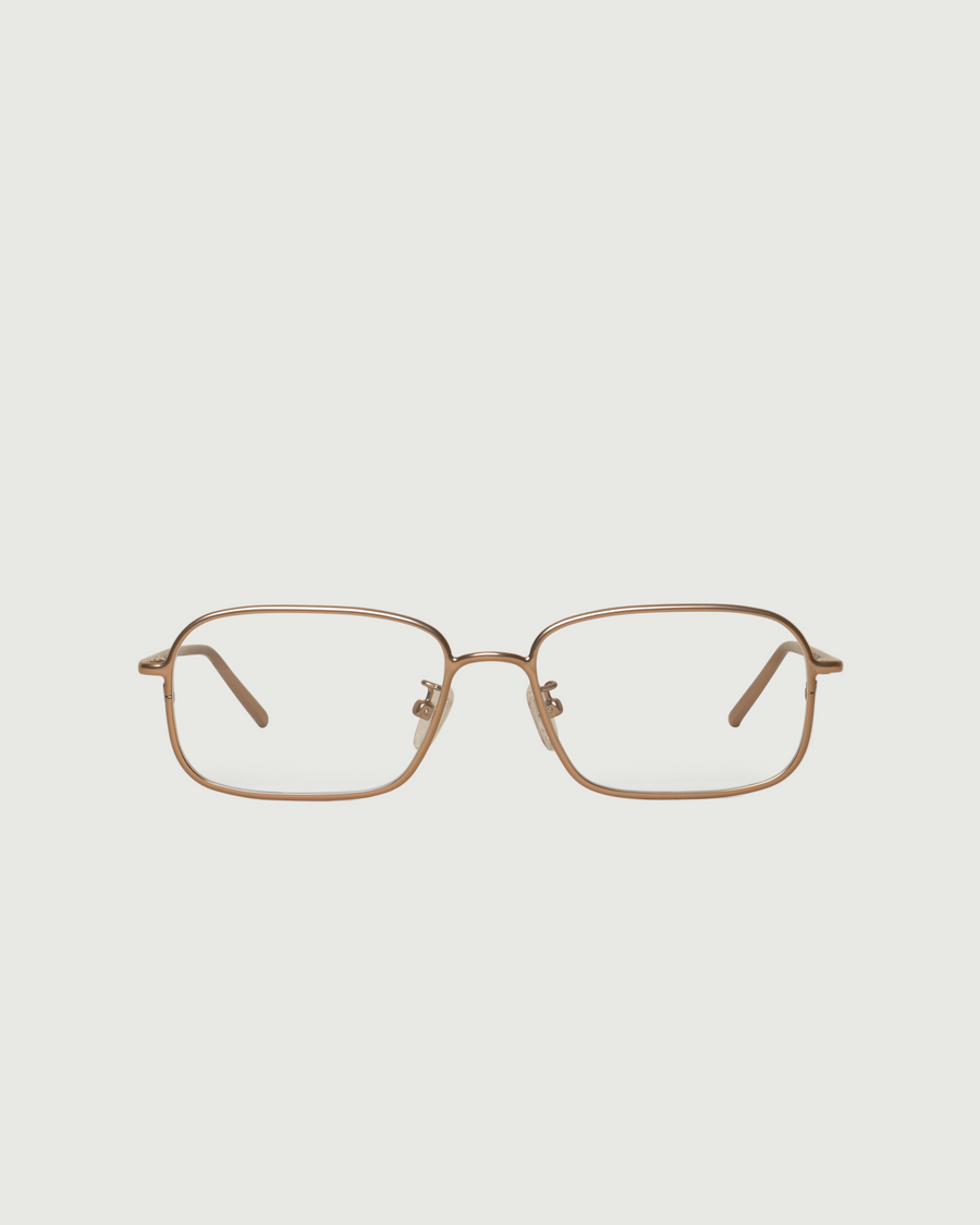 Toma Eyeglasses rectangle Brown metal front