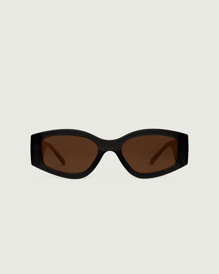 NORI Sunglasses CATEYE black recycled polyester front