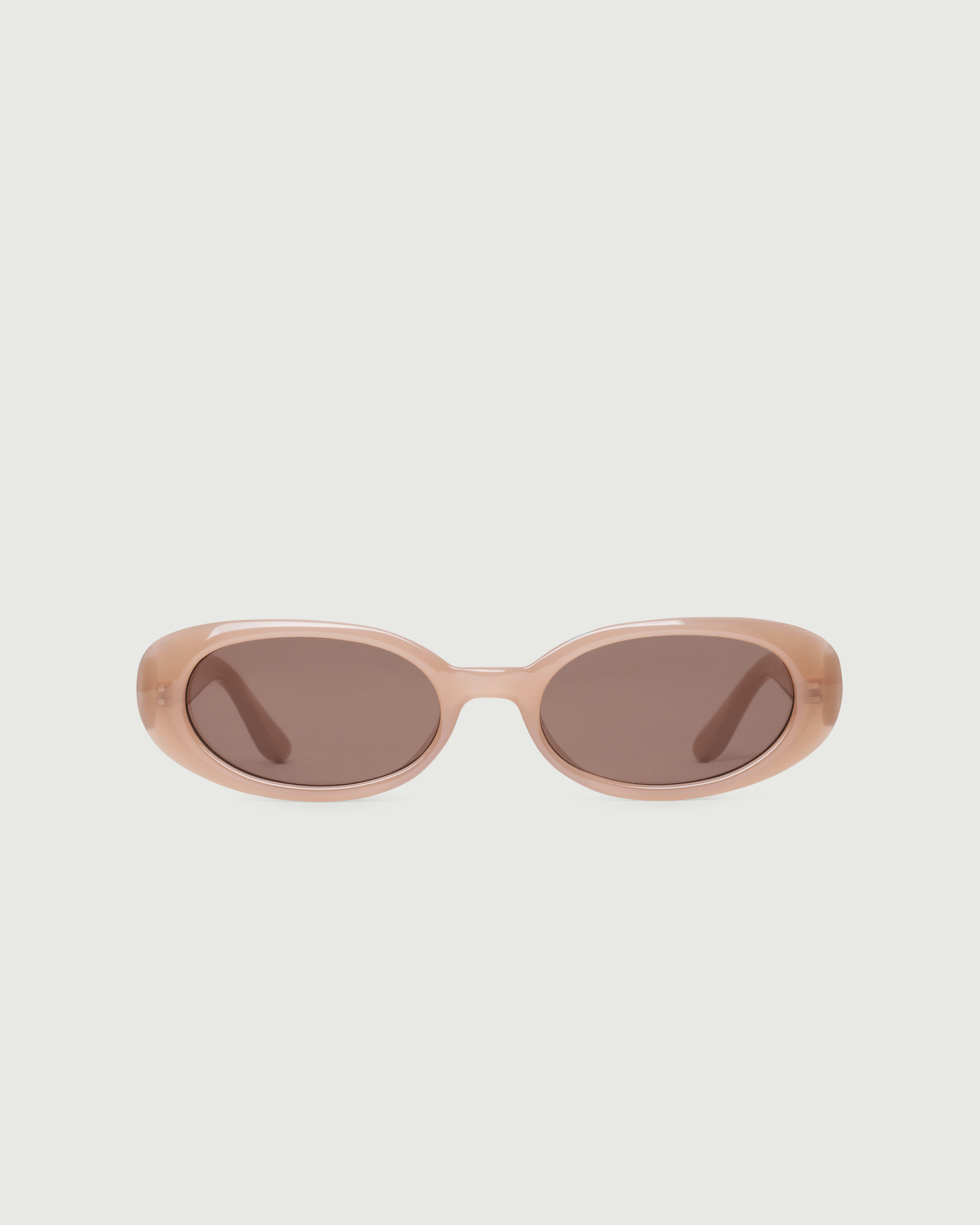 Nude::Devon Sunglasses oval Nude recycled polyester front