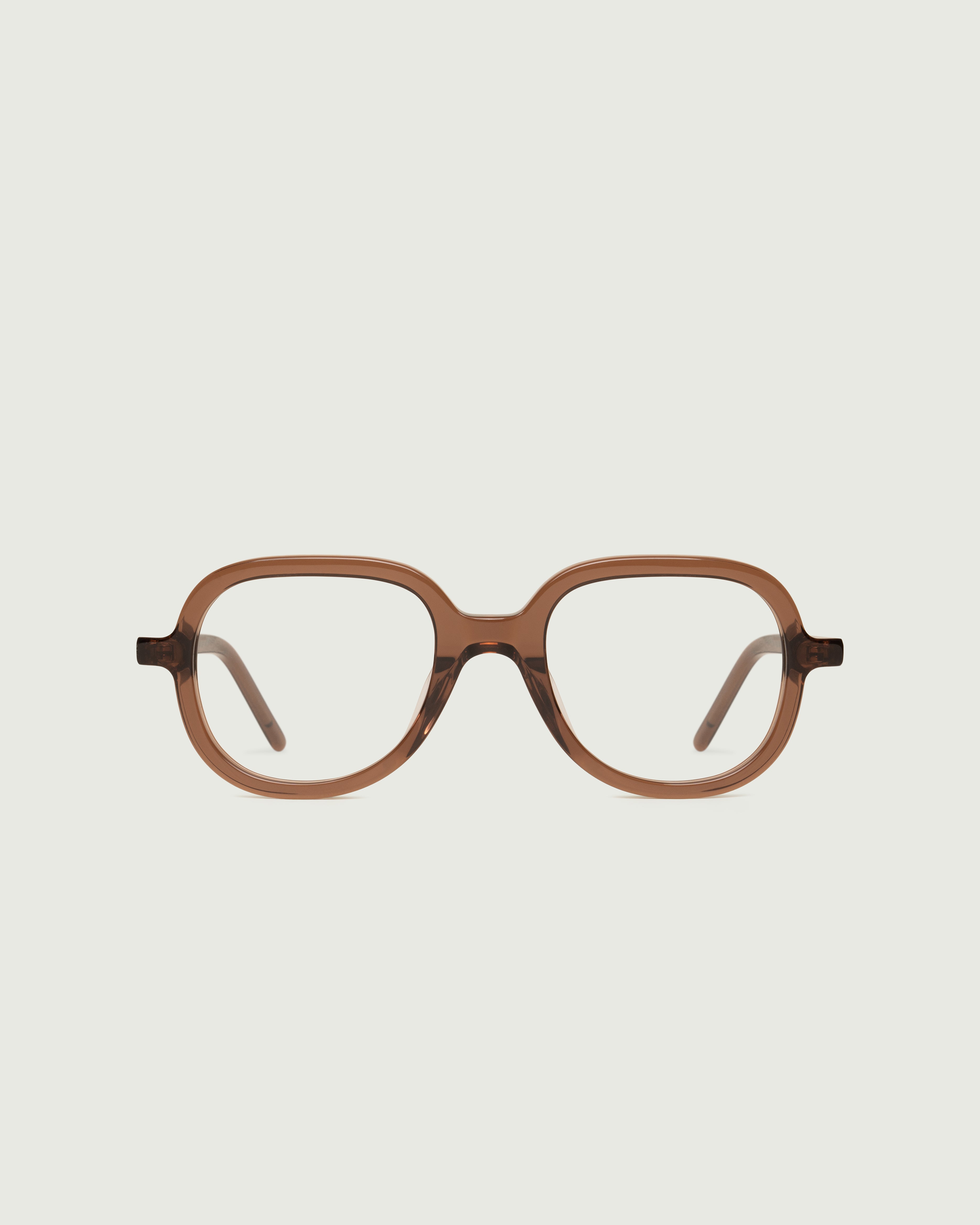 Nutmeg::Apollo Eyeglasses round brown acetate front