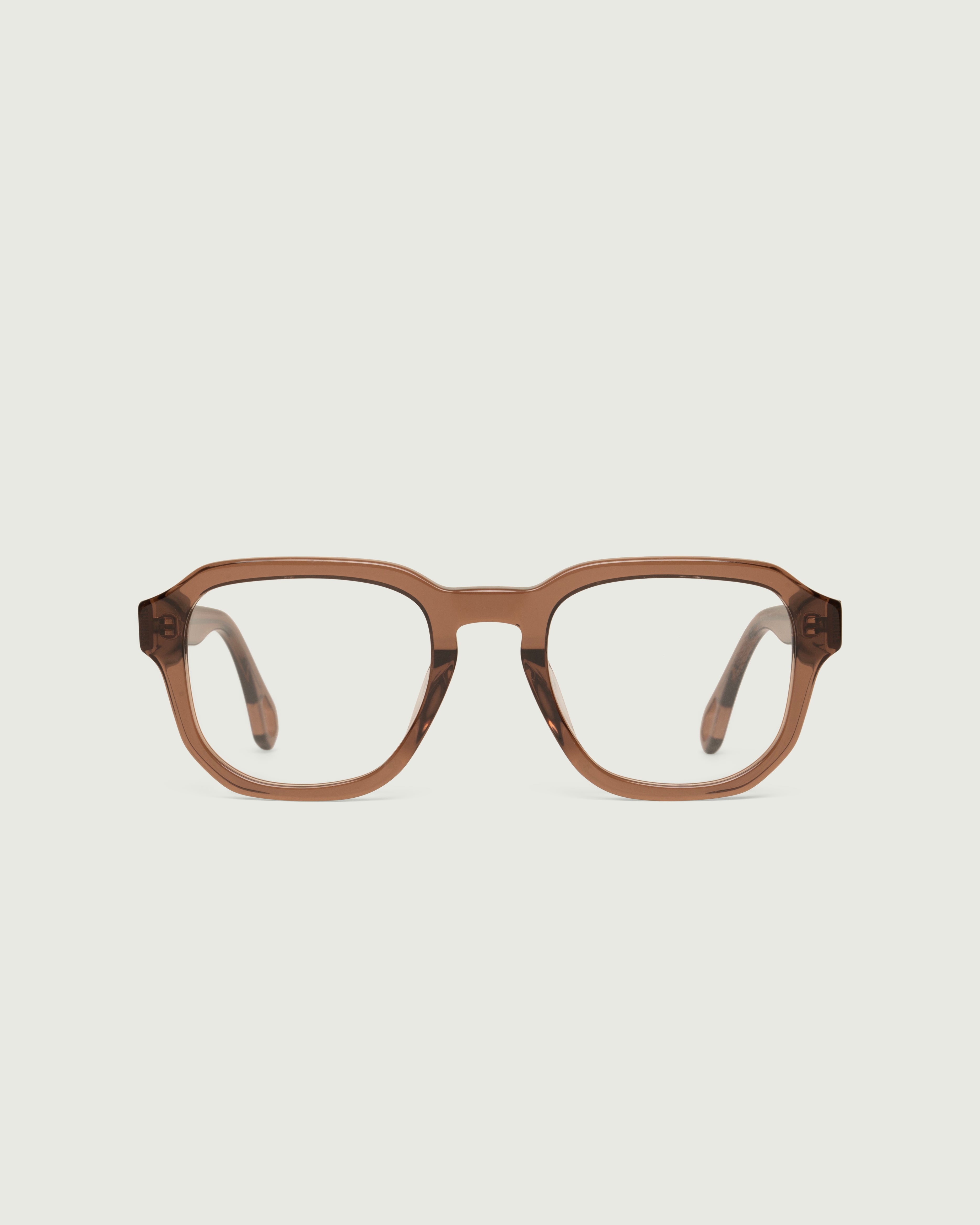 Nutmeg::Wilmur Eyeglasses square brown acetate front