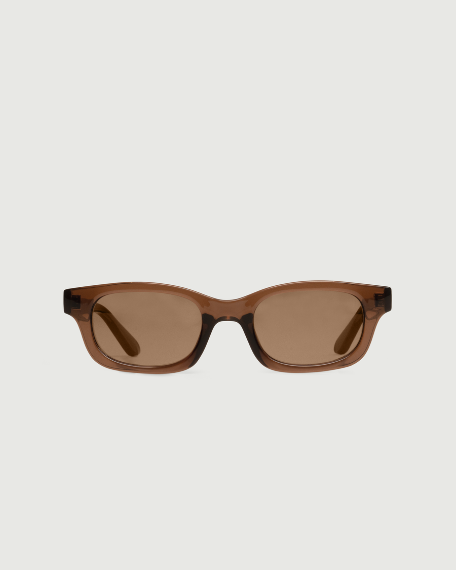 Dane  Sunglasses oval brown recycled polyester front