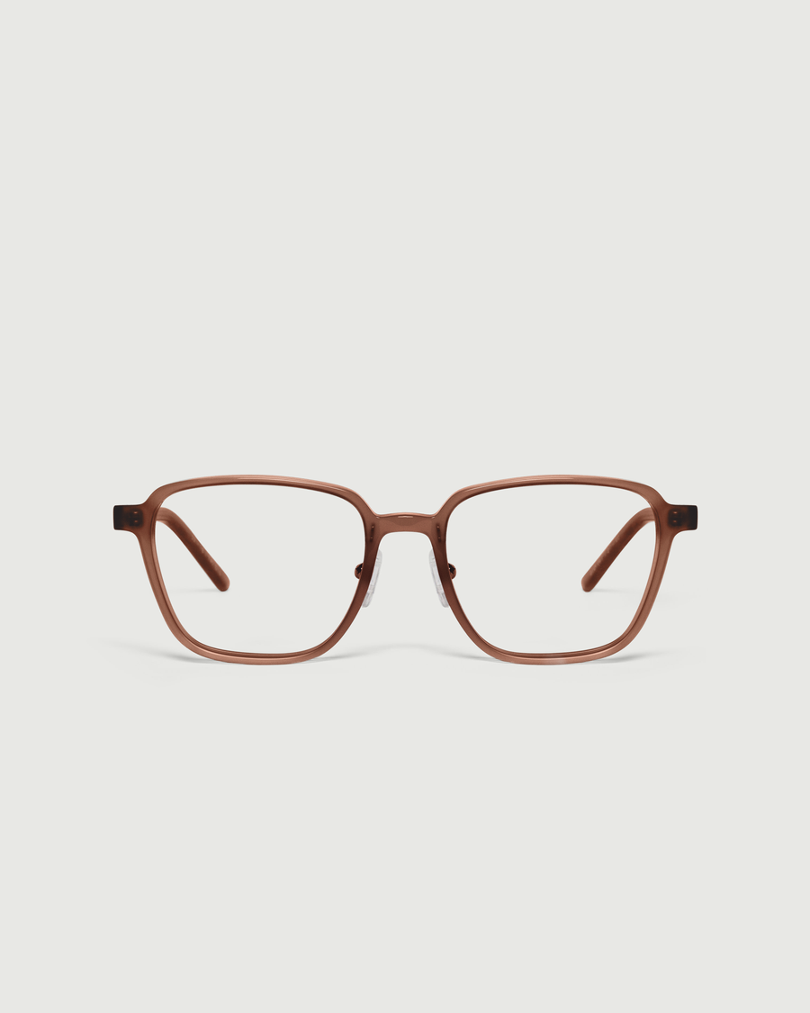 Jensen Eyeglasses square brown plastic front