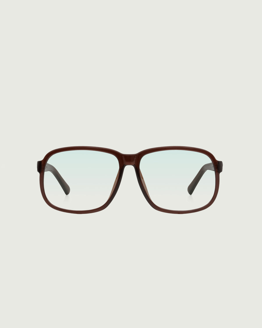 Parton Anti-Radiation Glasses square brown recycled polyester front