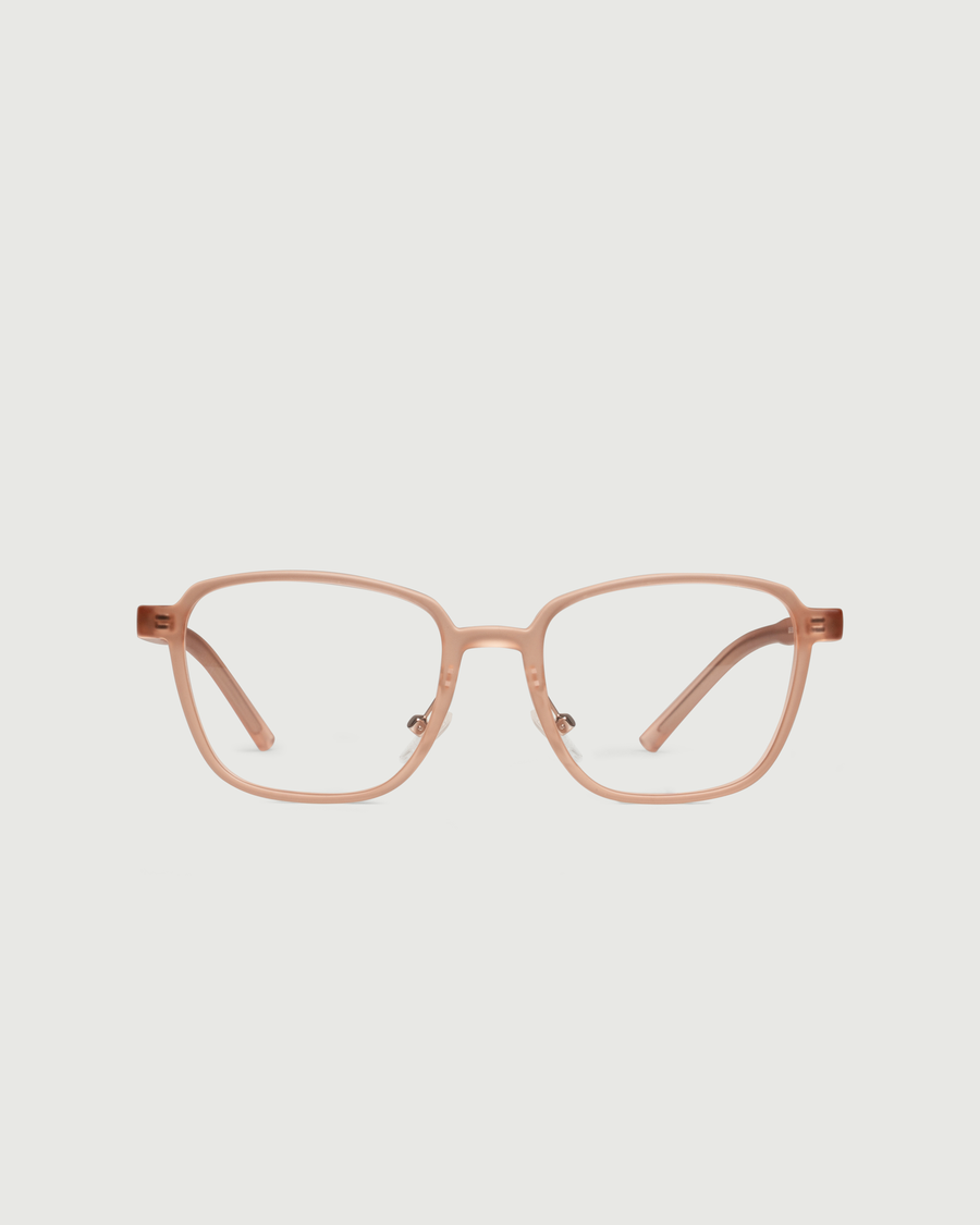 Jensen Eyeglasses square pink plastic front