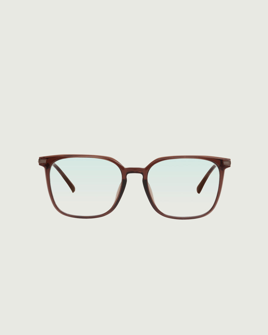 Reeves Anti-Radiation Glasses Square BROWN recycled polyester front