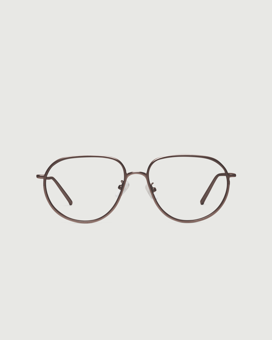 Monty Eyeglasses pilot Brown metal front