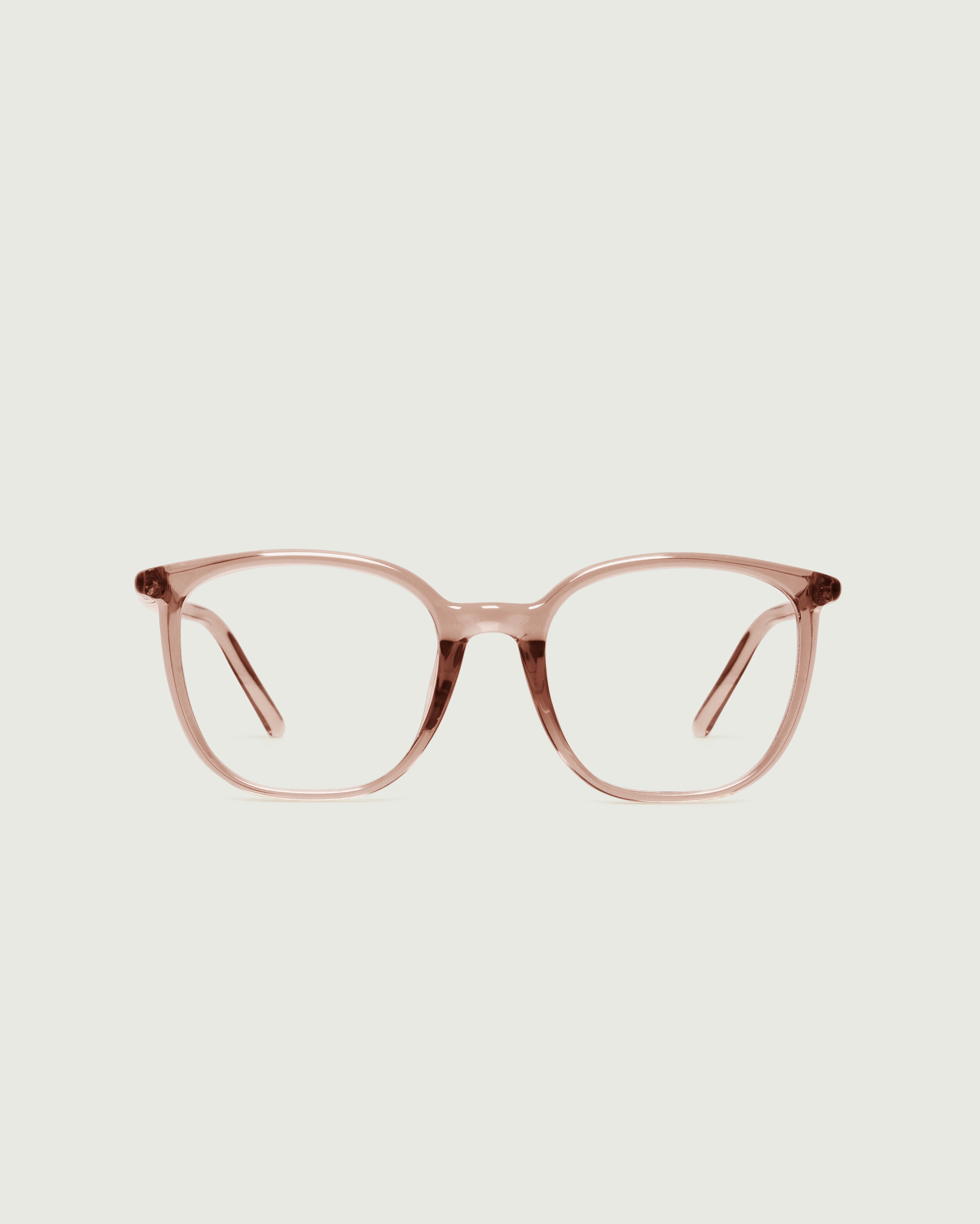 Rose Taupe::Gatsby Eyeglasses square Pink recycled polyester front