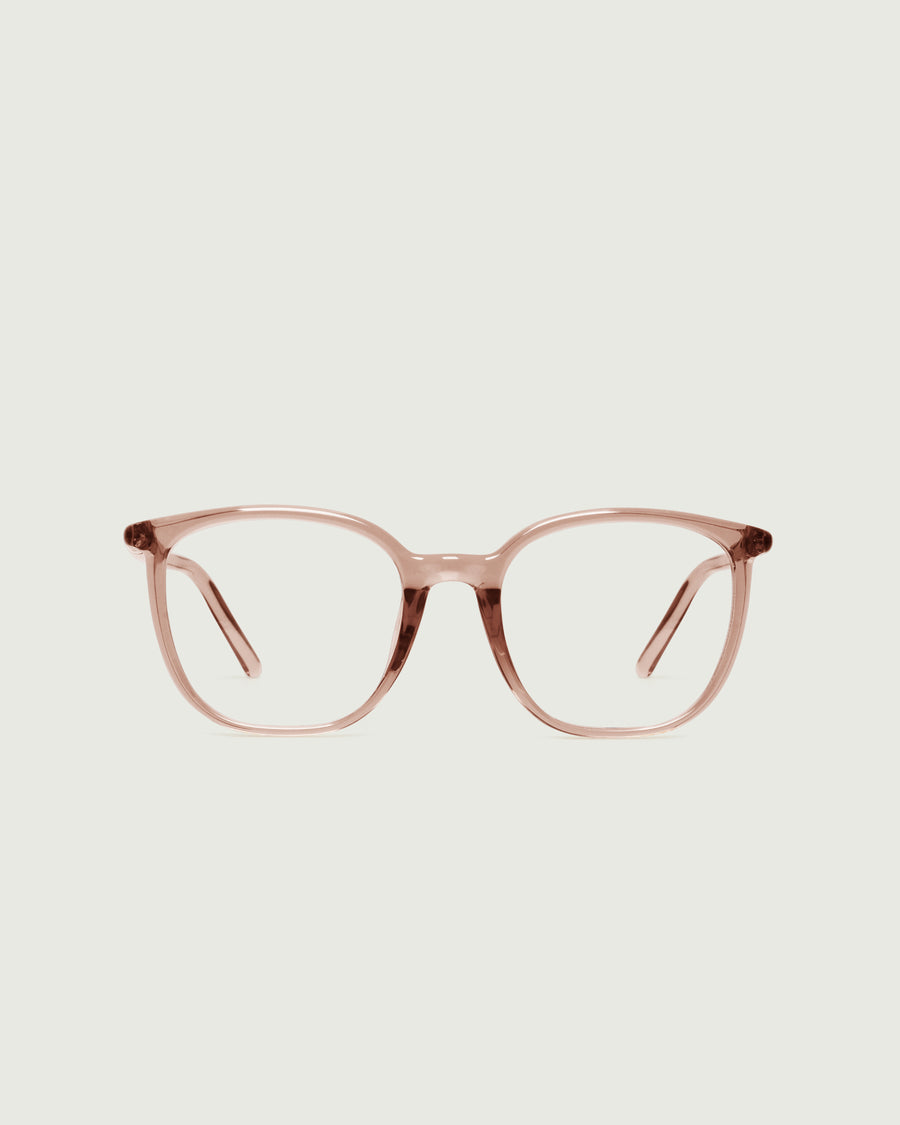 Gatsby Eyeglasses square Pink recycled polyester front