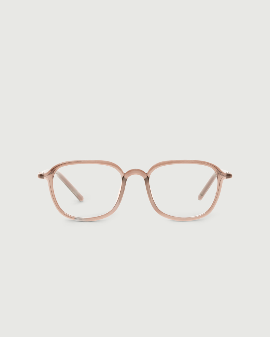 Daria Eyeglasses square pink castor seed front