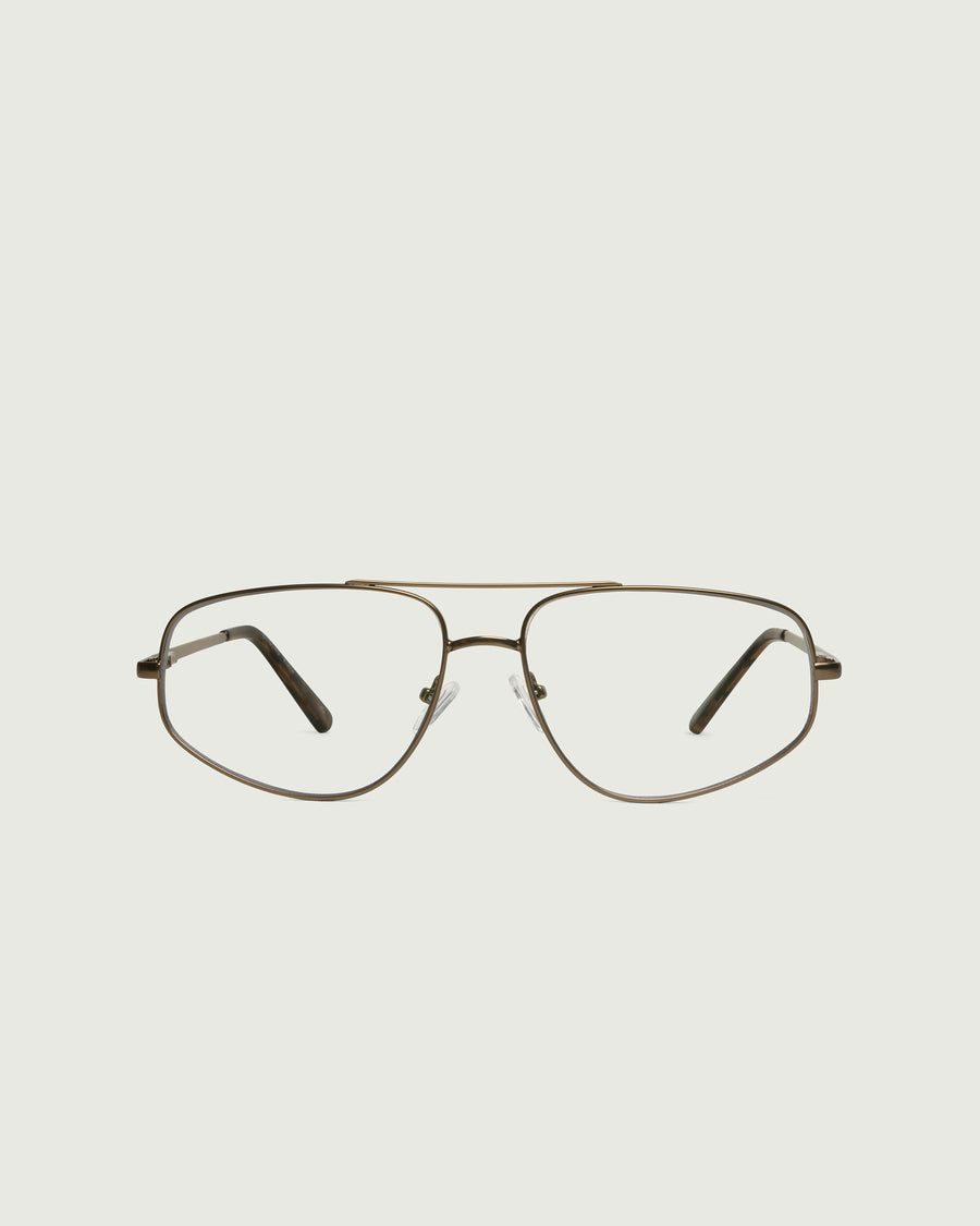 Rome Anti-Radiation Glasses pilot brown  metal front