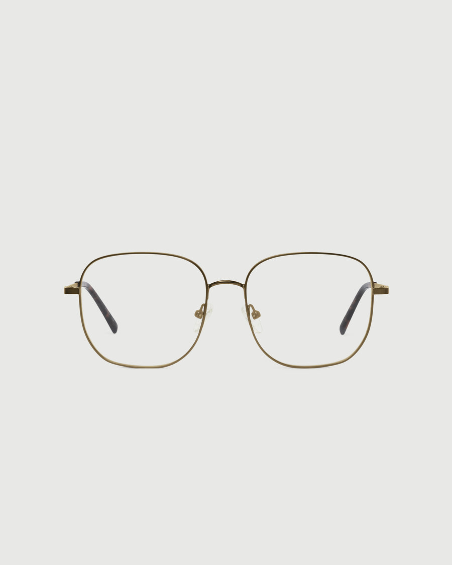 Noah Eyeglasses square green metal front
