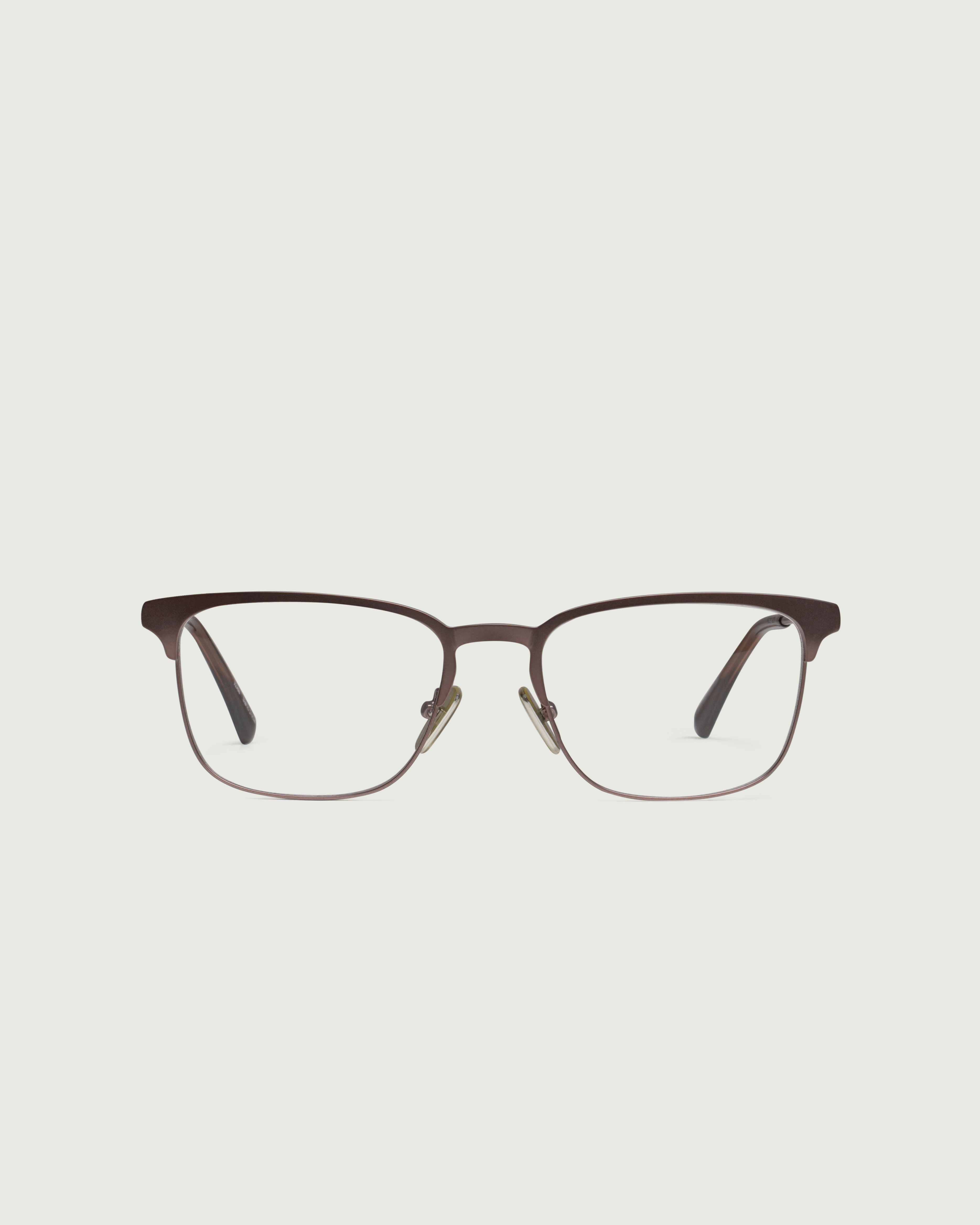 Sand Dollar::Ross Eyeglasses Square Brown metal front