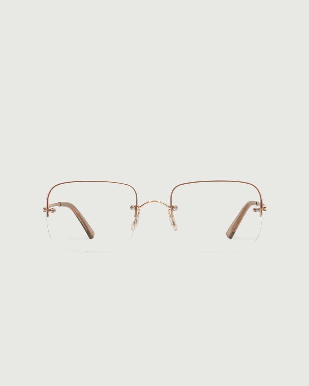 Sandstone::Linda Eyeglasses rectangle brown metal front