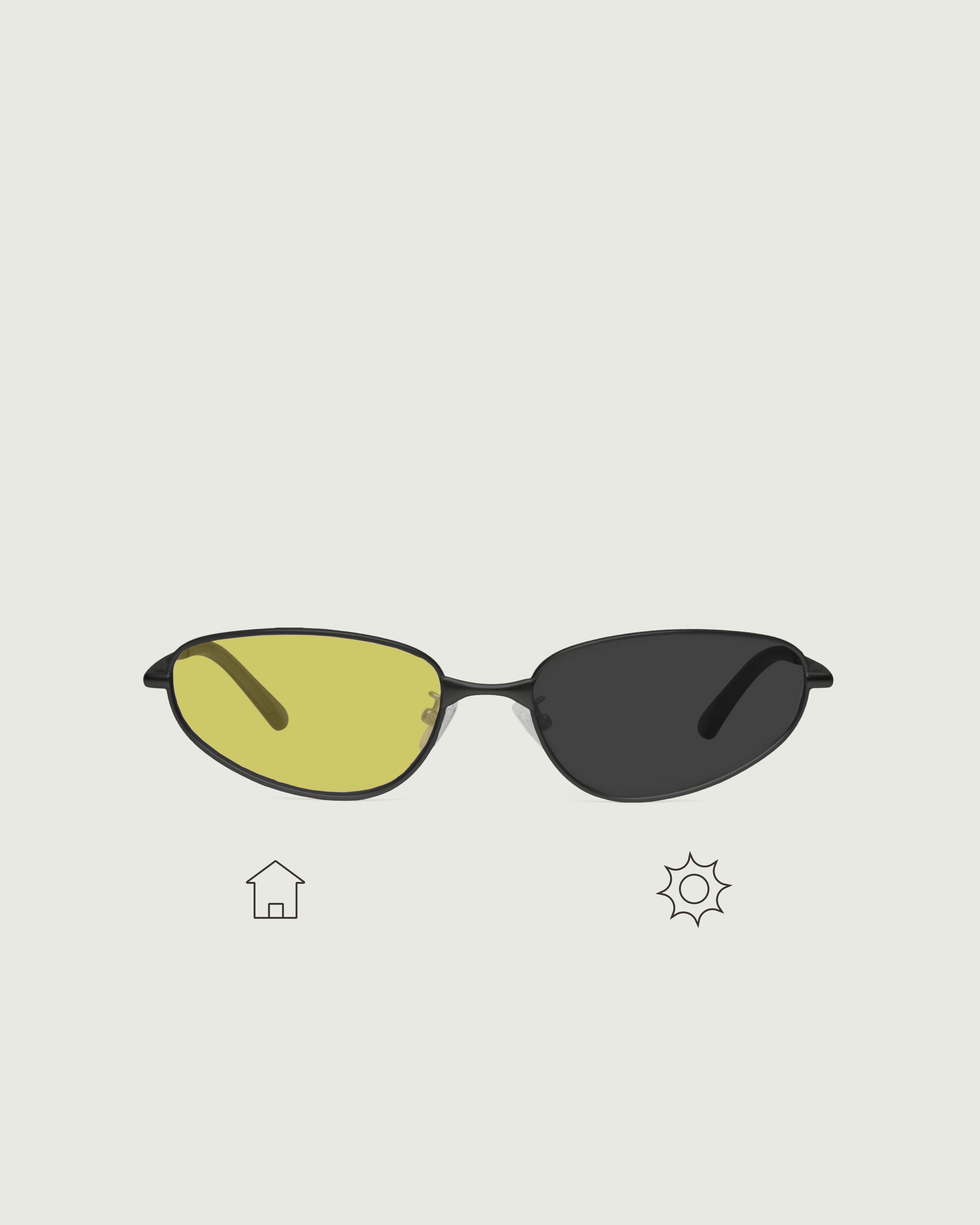 Bumblebee Adaptive::Selene Anti-Radiation Glasses Oval Black metal front