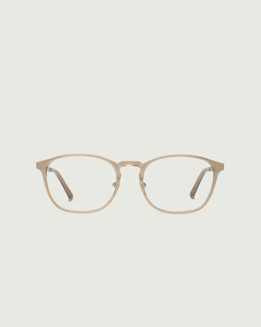 Columbus Wide Eyeglasses square brown plant-based front