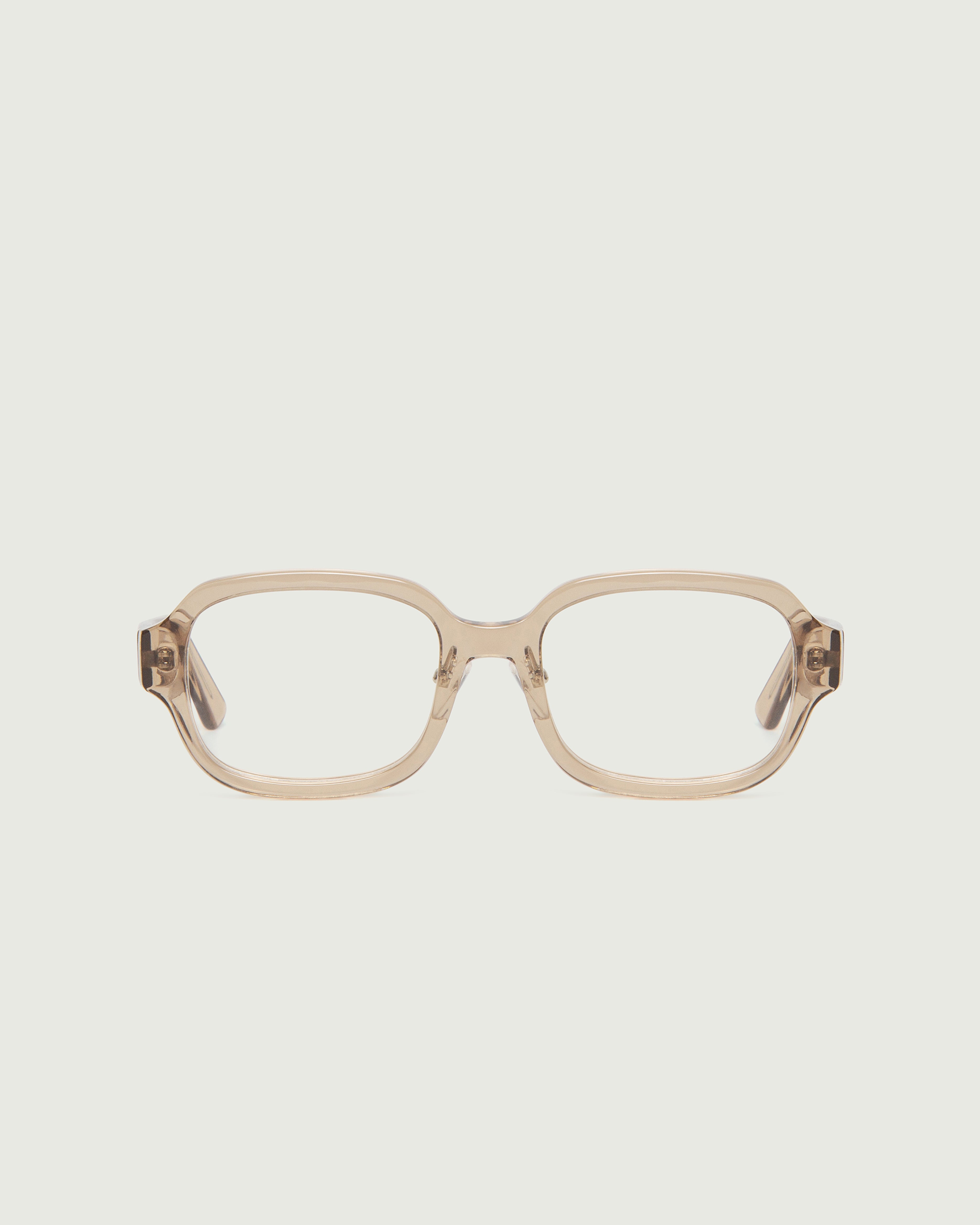 Sesame::Lark Eyeglasses rectangle brown acetate front