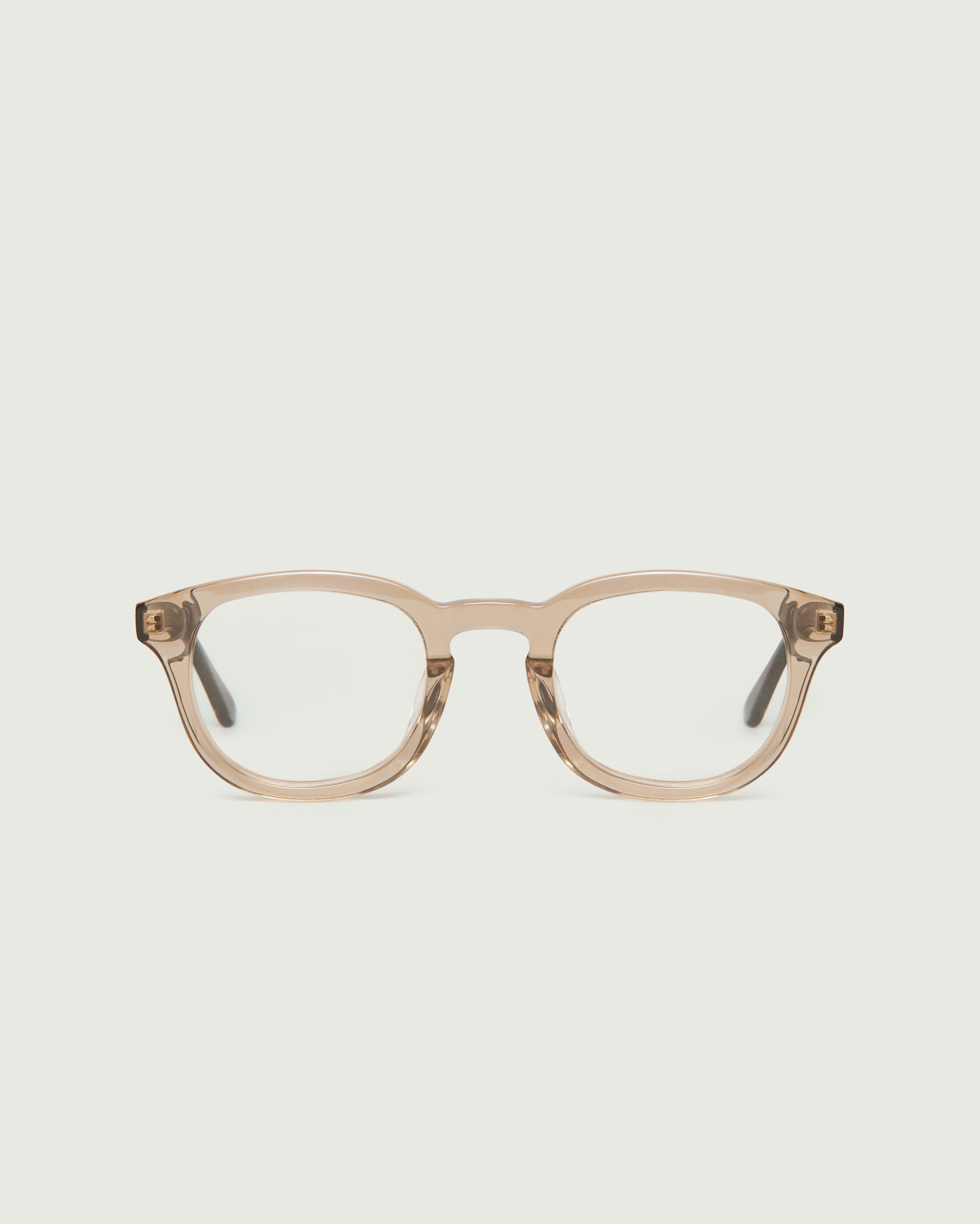 Sesame Tort::Atticus Eyeglasses round brown acetate front