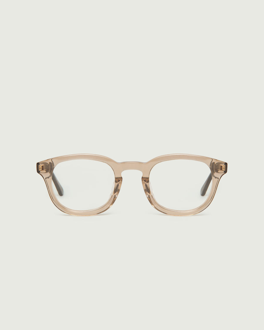 Atticus Eyeglasses round brown acetate front