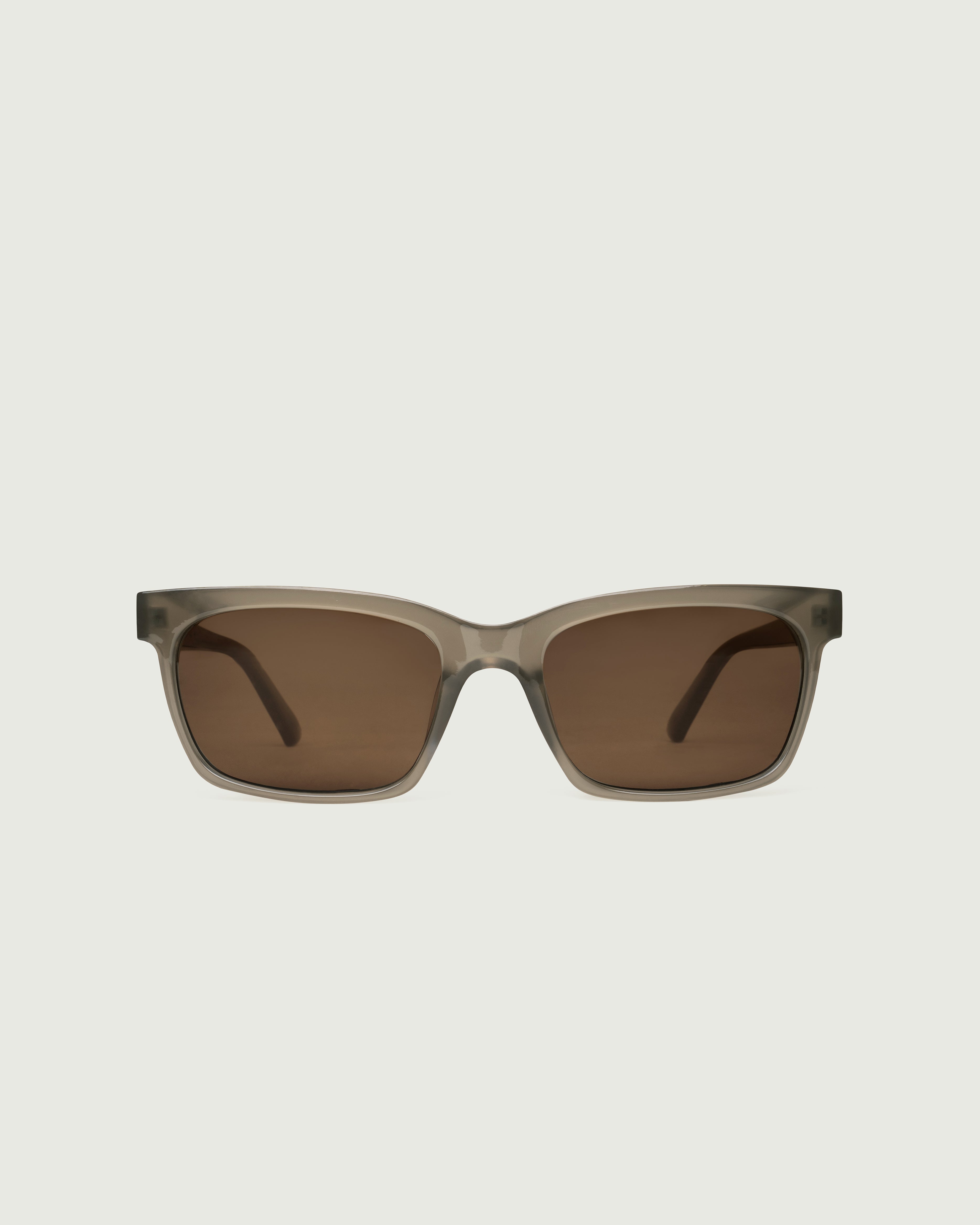 Shale::Dean Wide Sunglasses rectangle gray recycled polyester front