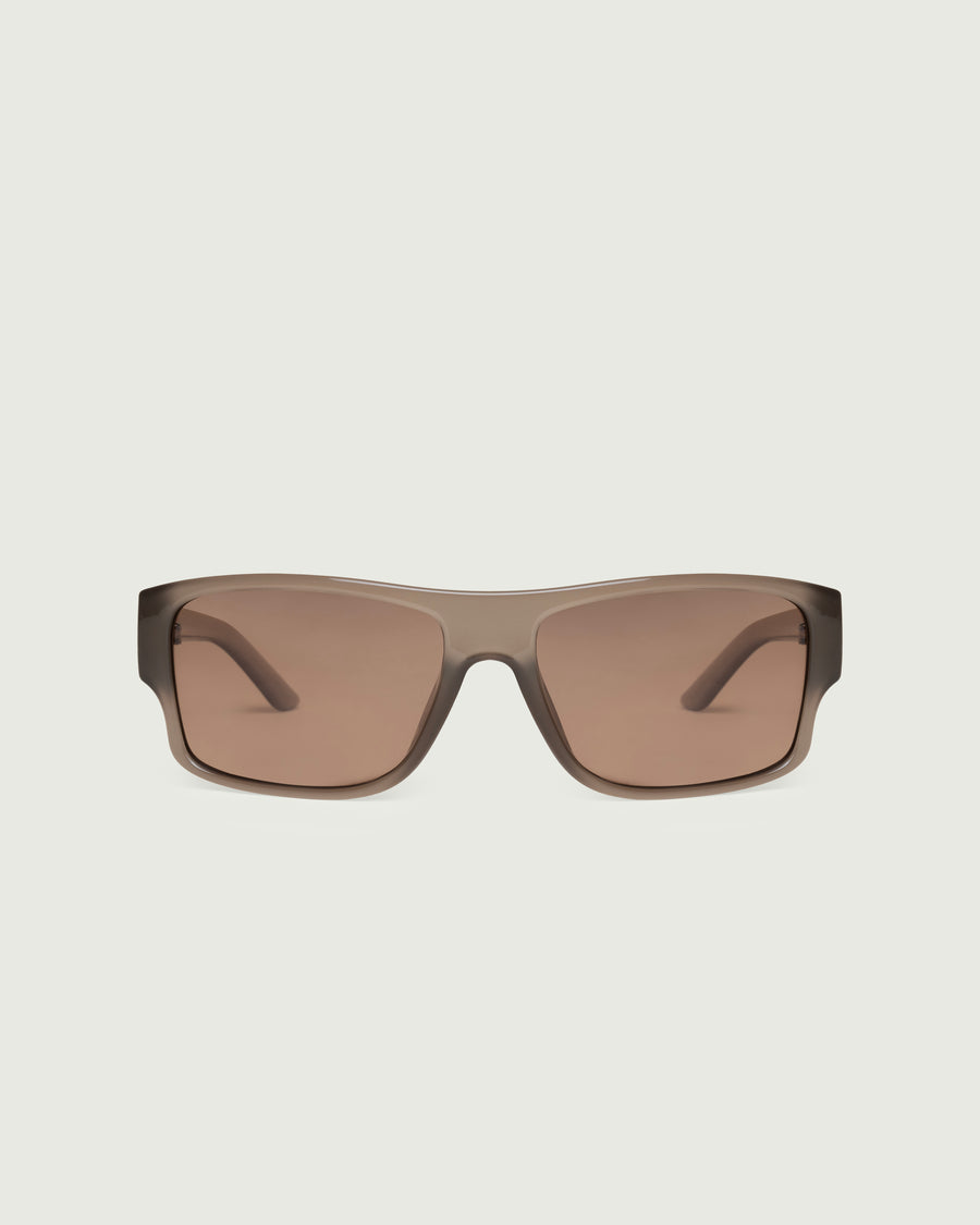 Nolan Sunglasses square gray recycled polyester front