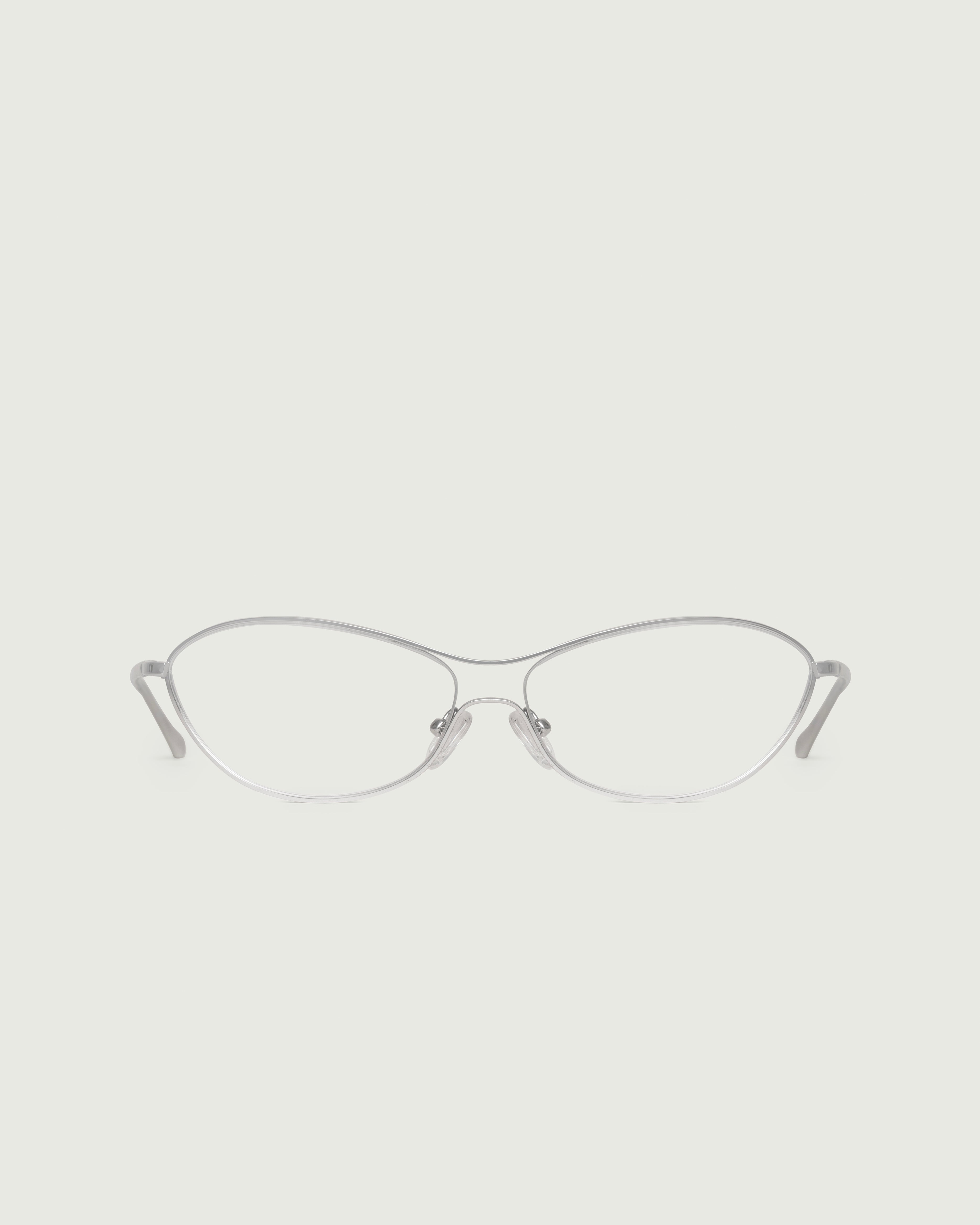 Silver::Aster Eyeglasses pilot silver metal front