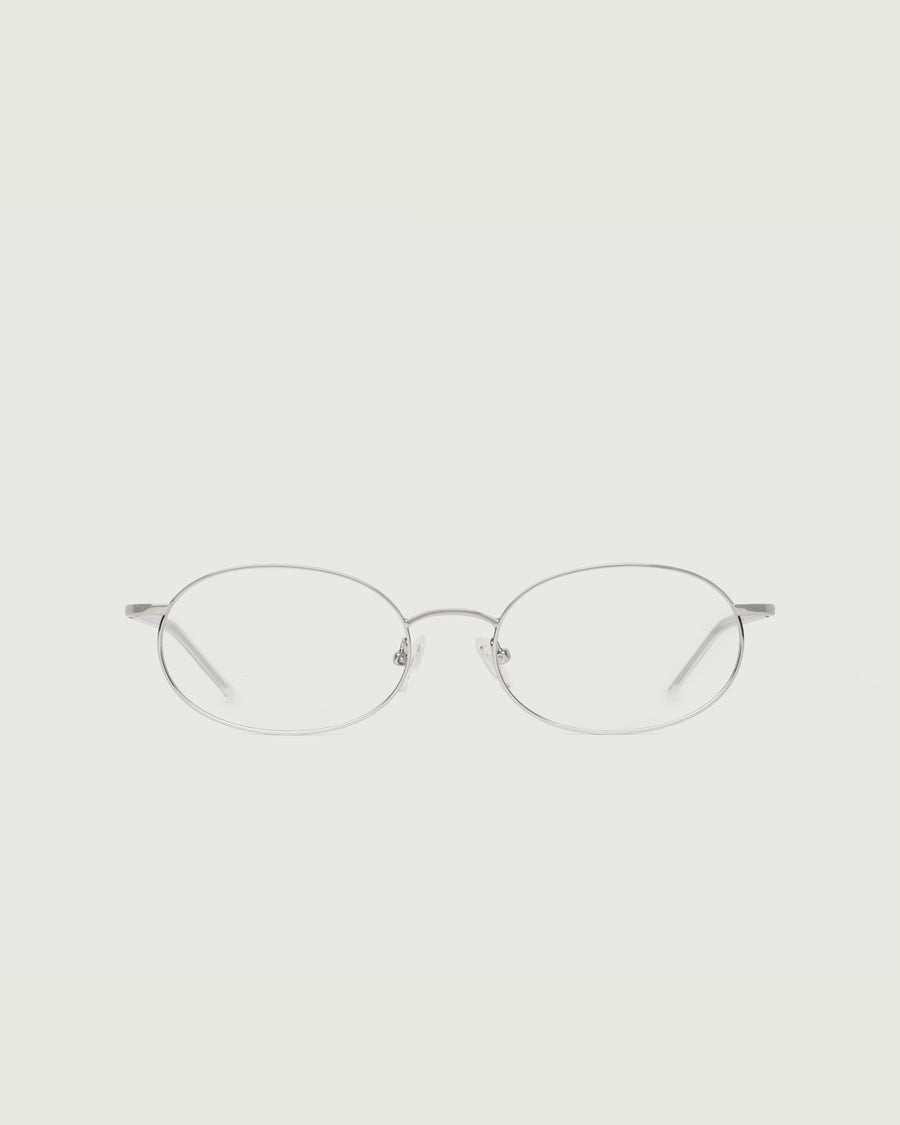 Enid Eyeglasses pilot gray metal front