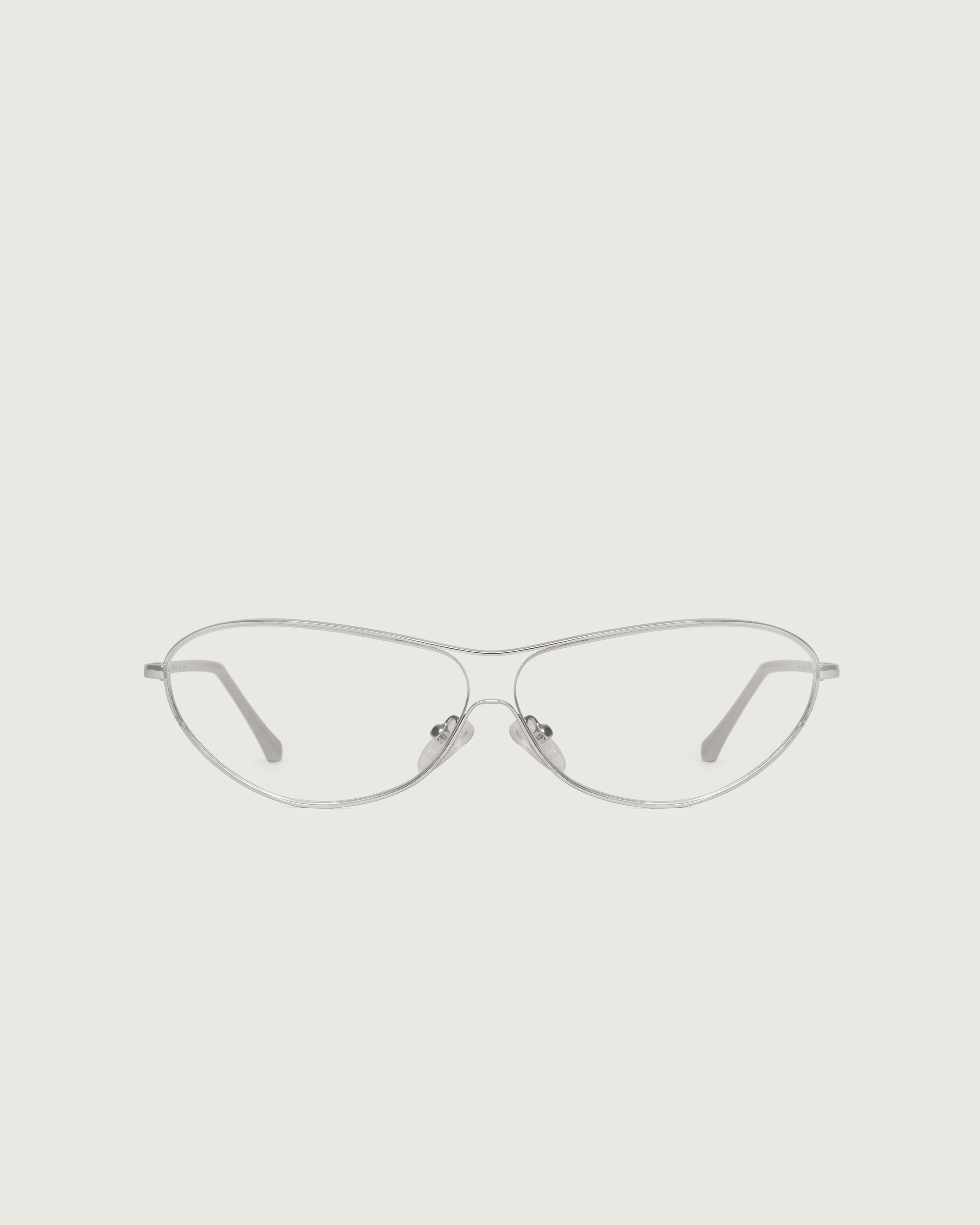 Silver::Nova Eyeglasses pilot silver metal front