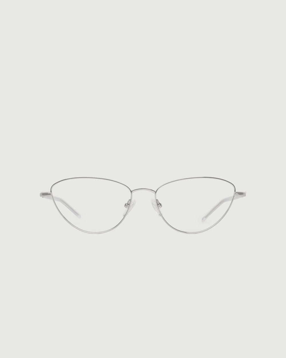 Silver::Phoebe Eyeglasses cateye gray metal front