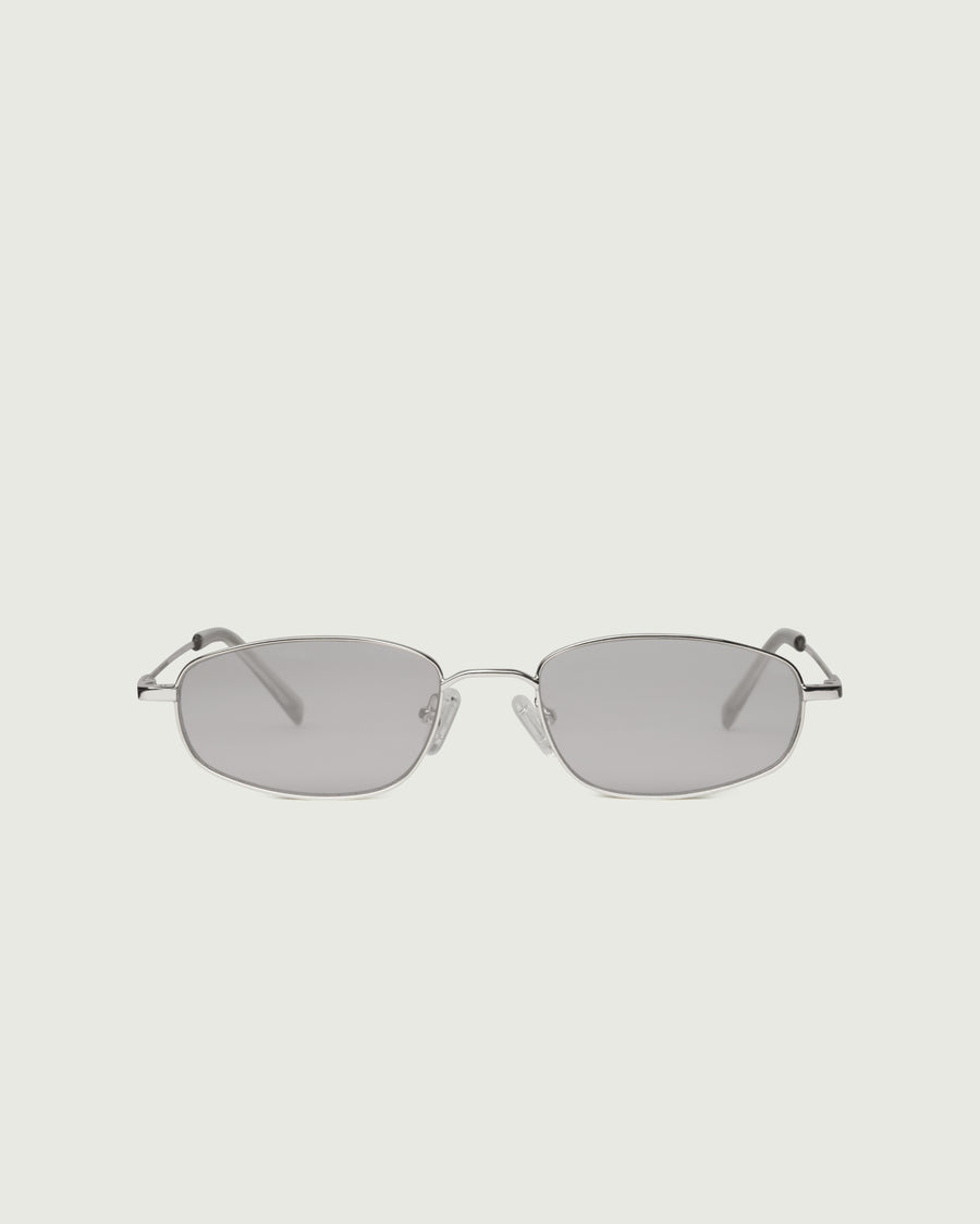 Ryder Sunglasses rectangle Silver metal front