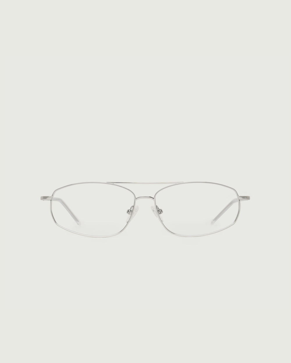Silver::Enid Eyeglasses pilot gray metal front